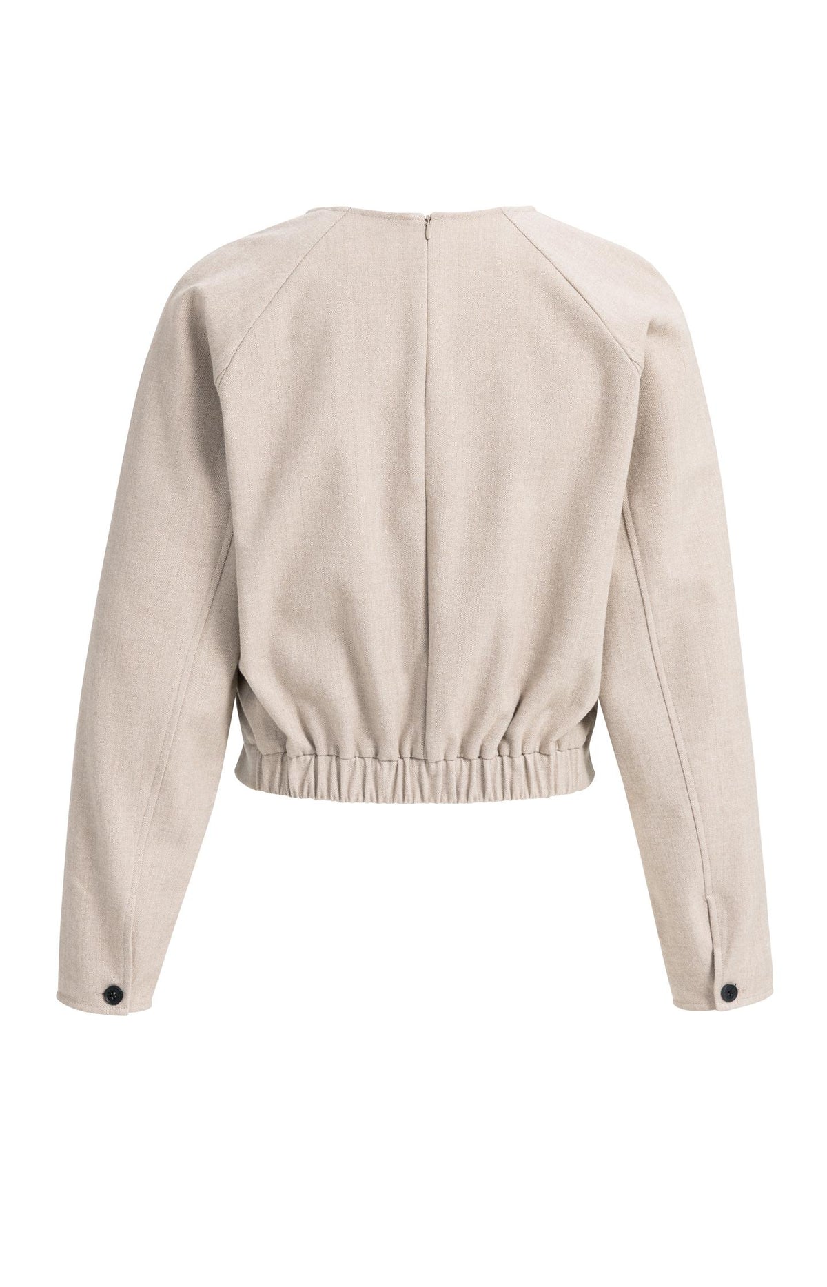 Haut manches longues à coupe blousante - Beige Melange