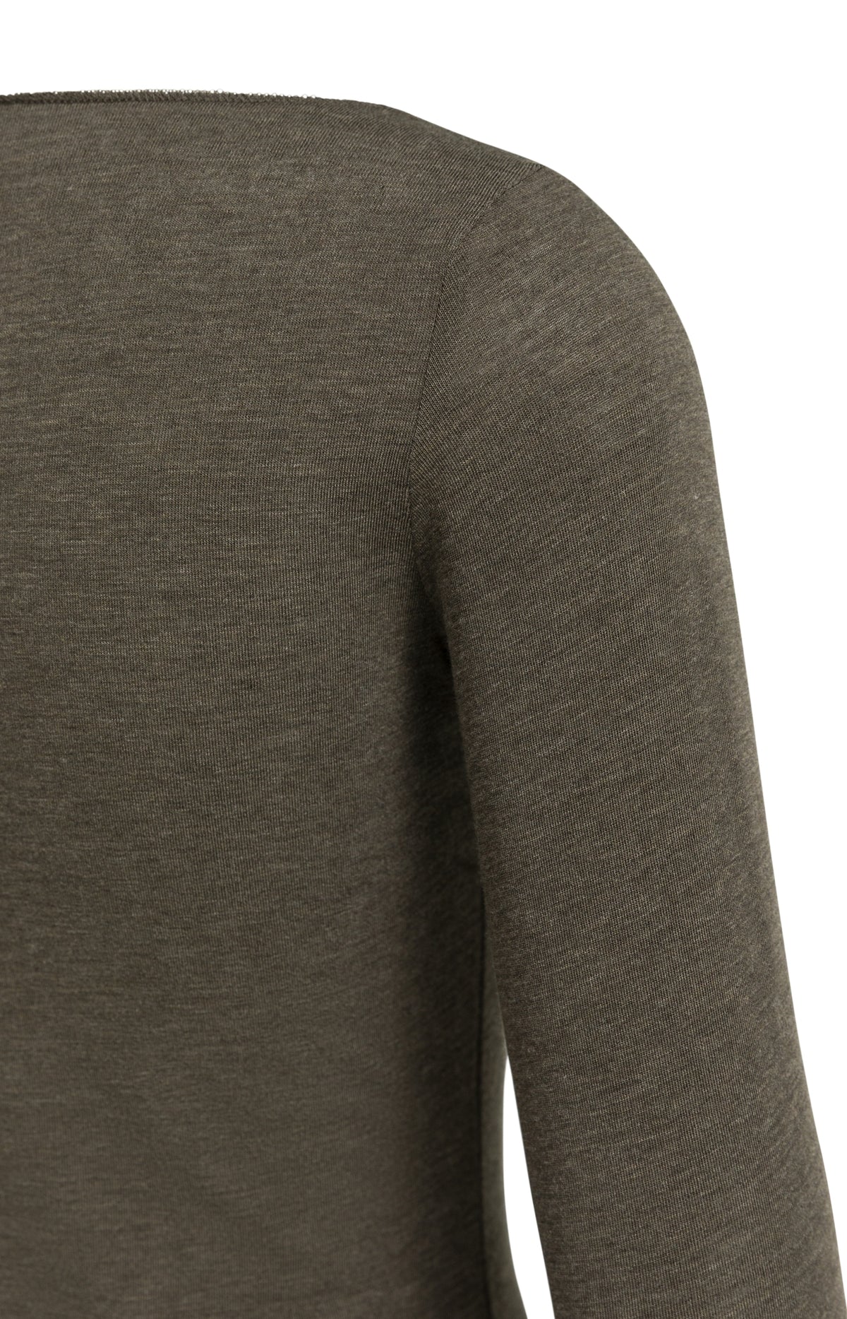 Long sleeve top with boat neck