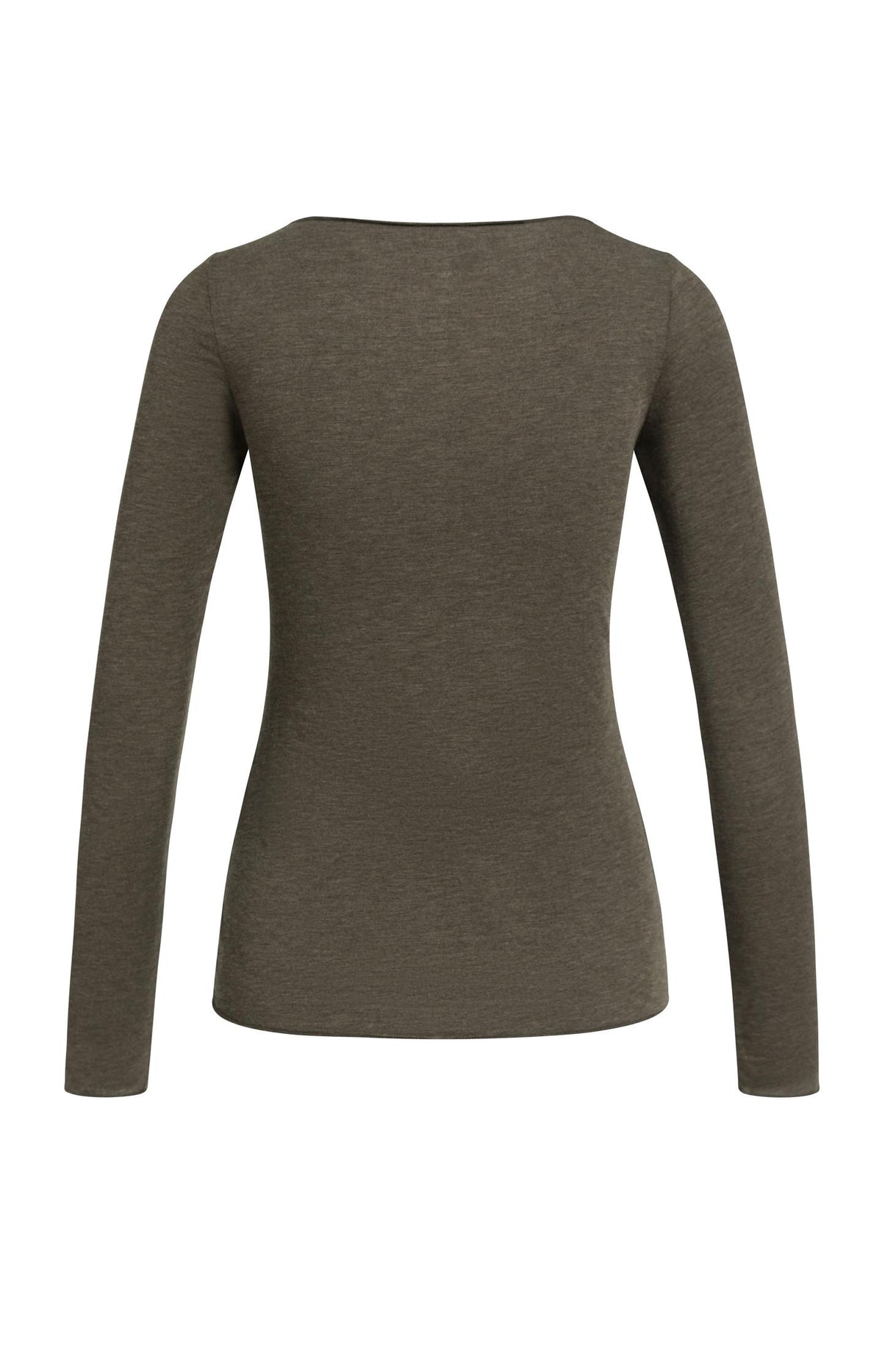 Long sleeve top with boat neck