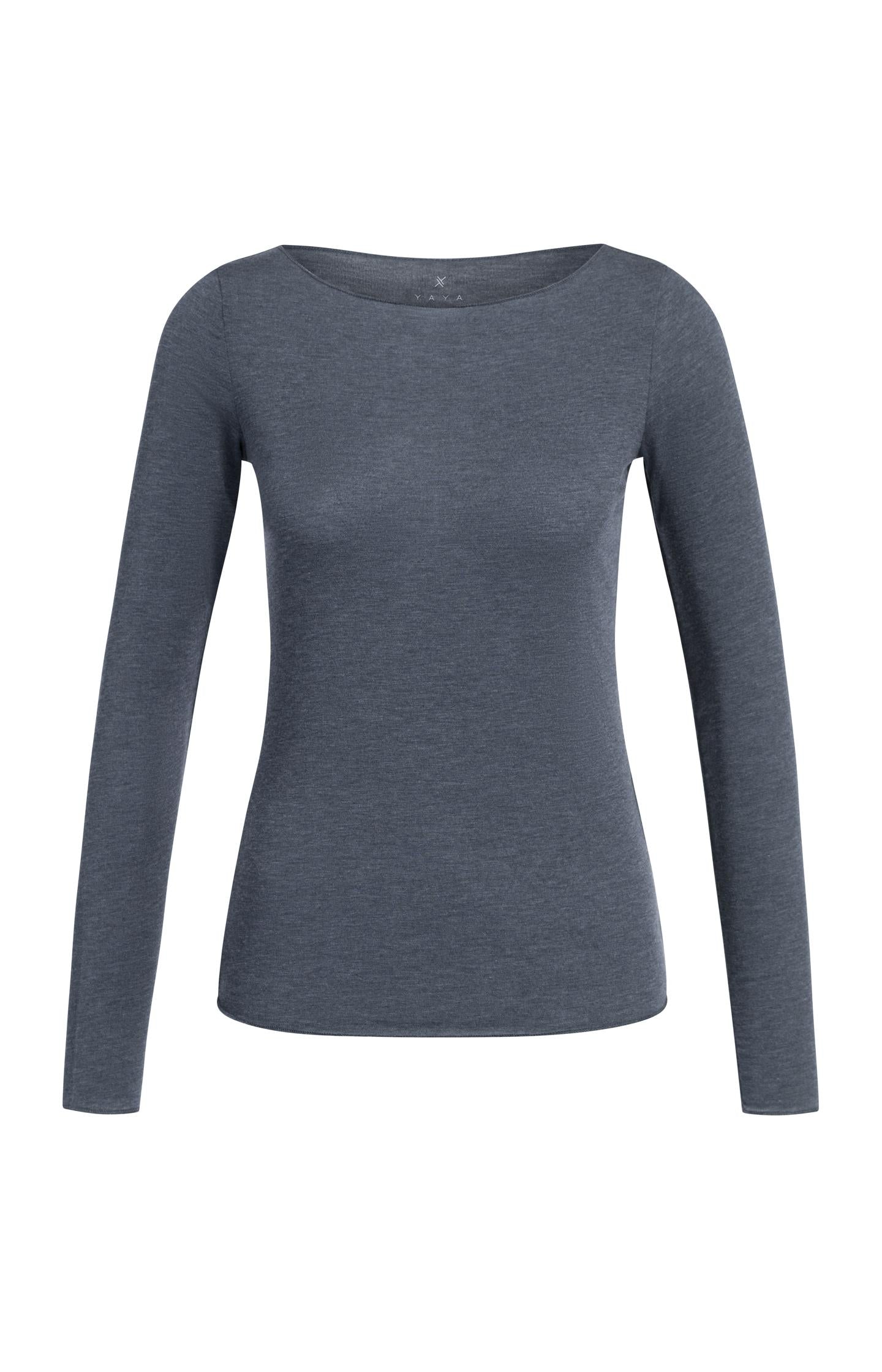 Long sleeve top with boat neck - Type: product