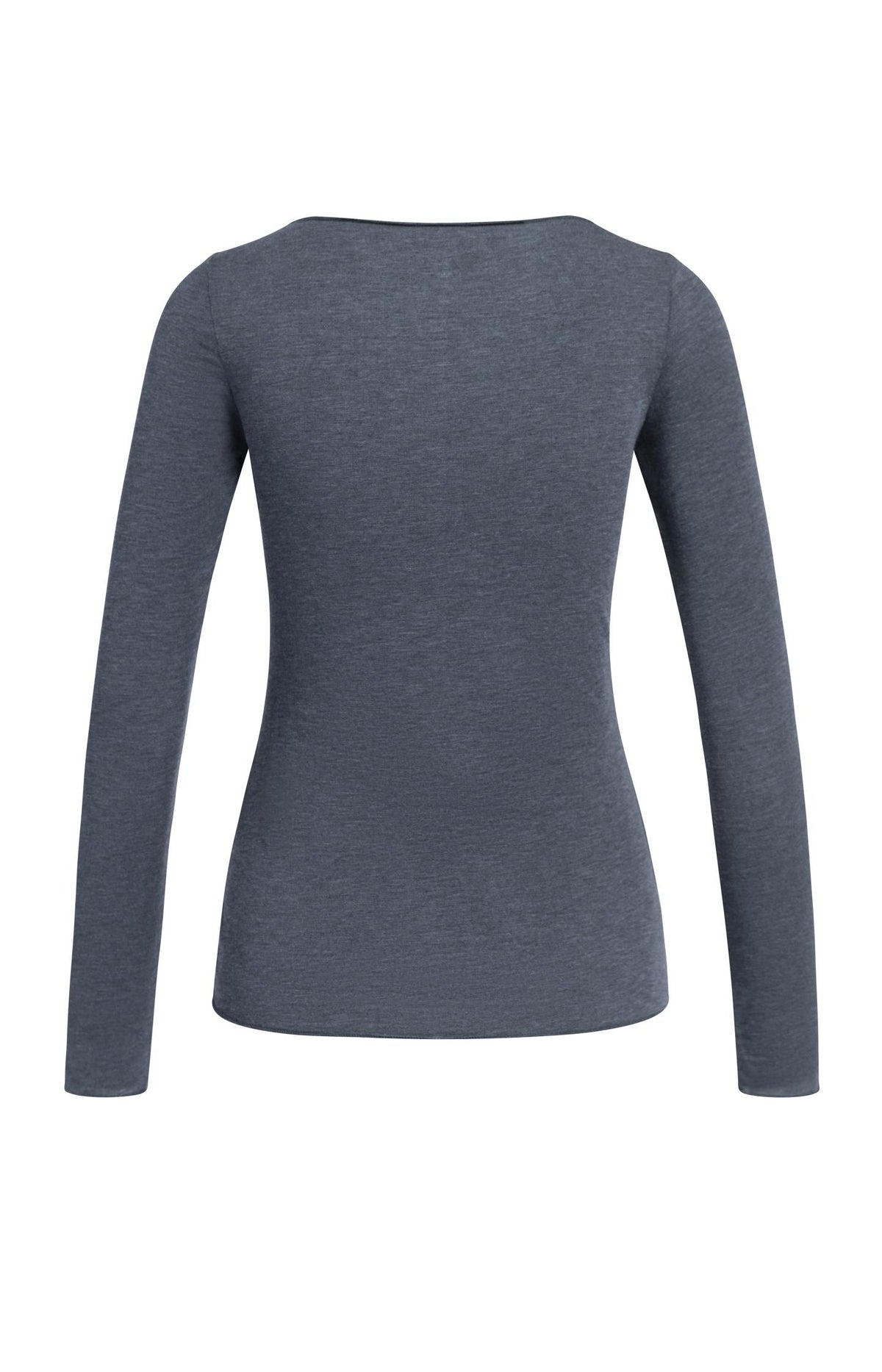 Long sleeve top with boat neck