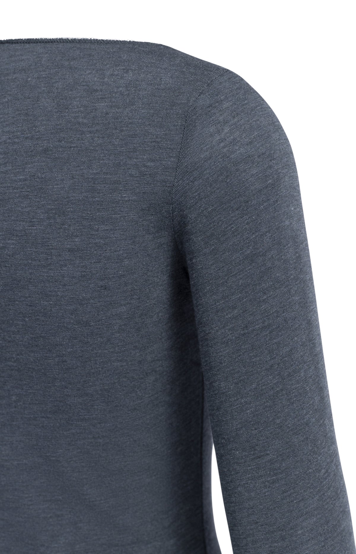 Long sleeve top with boat neck