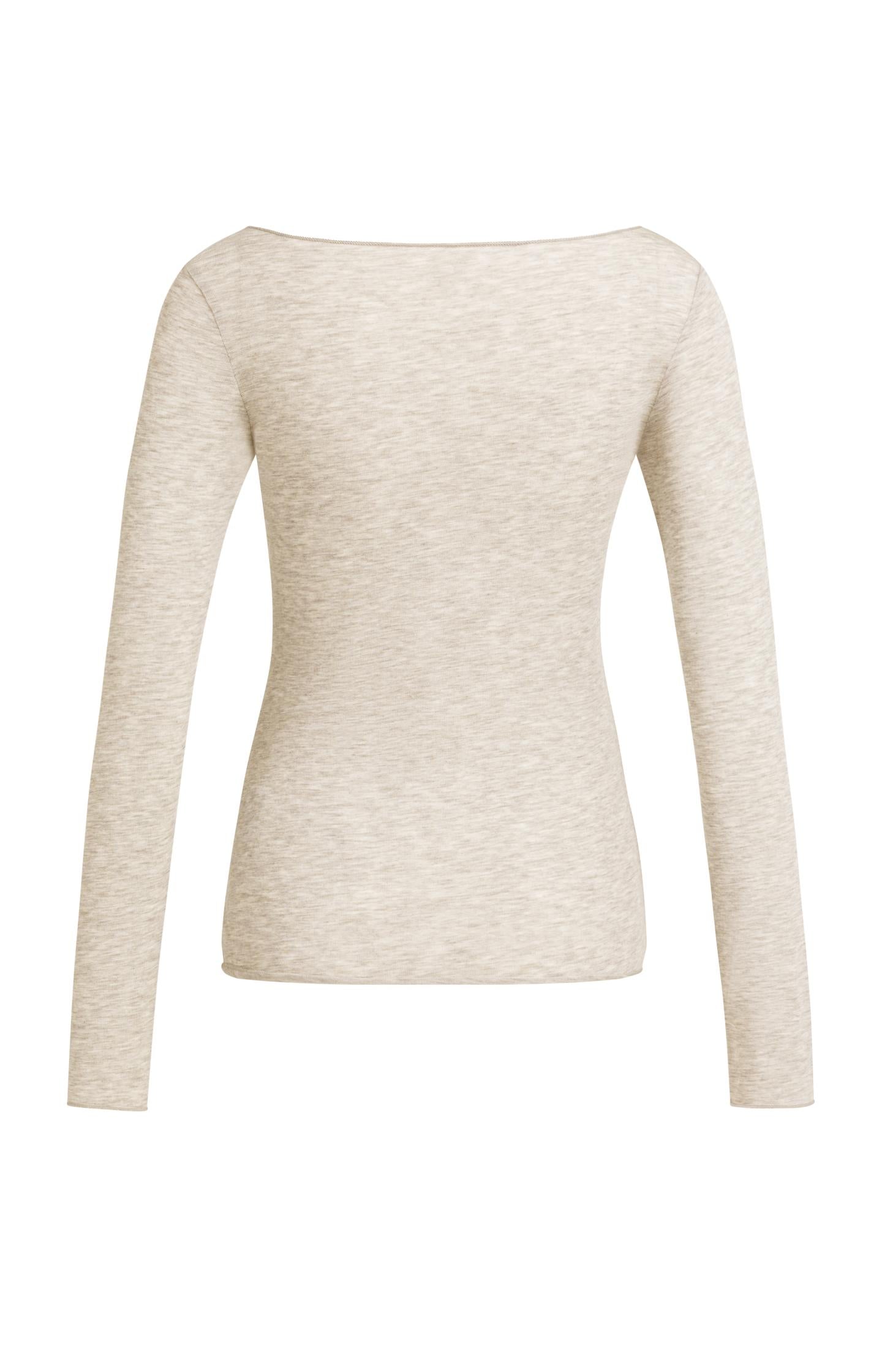 Long sleeve top with boat neck - Type: product
