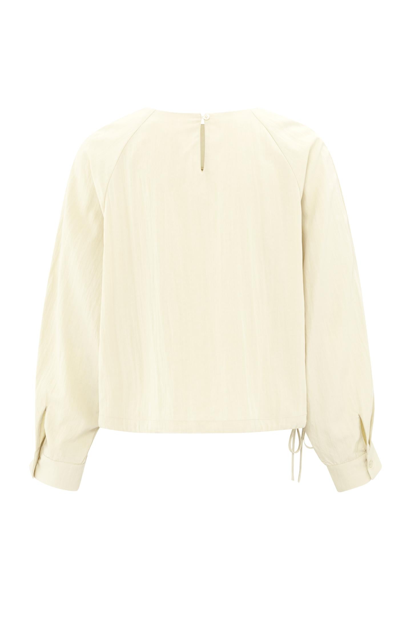 Long-sleeve top with drawcord and loose fit