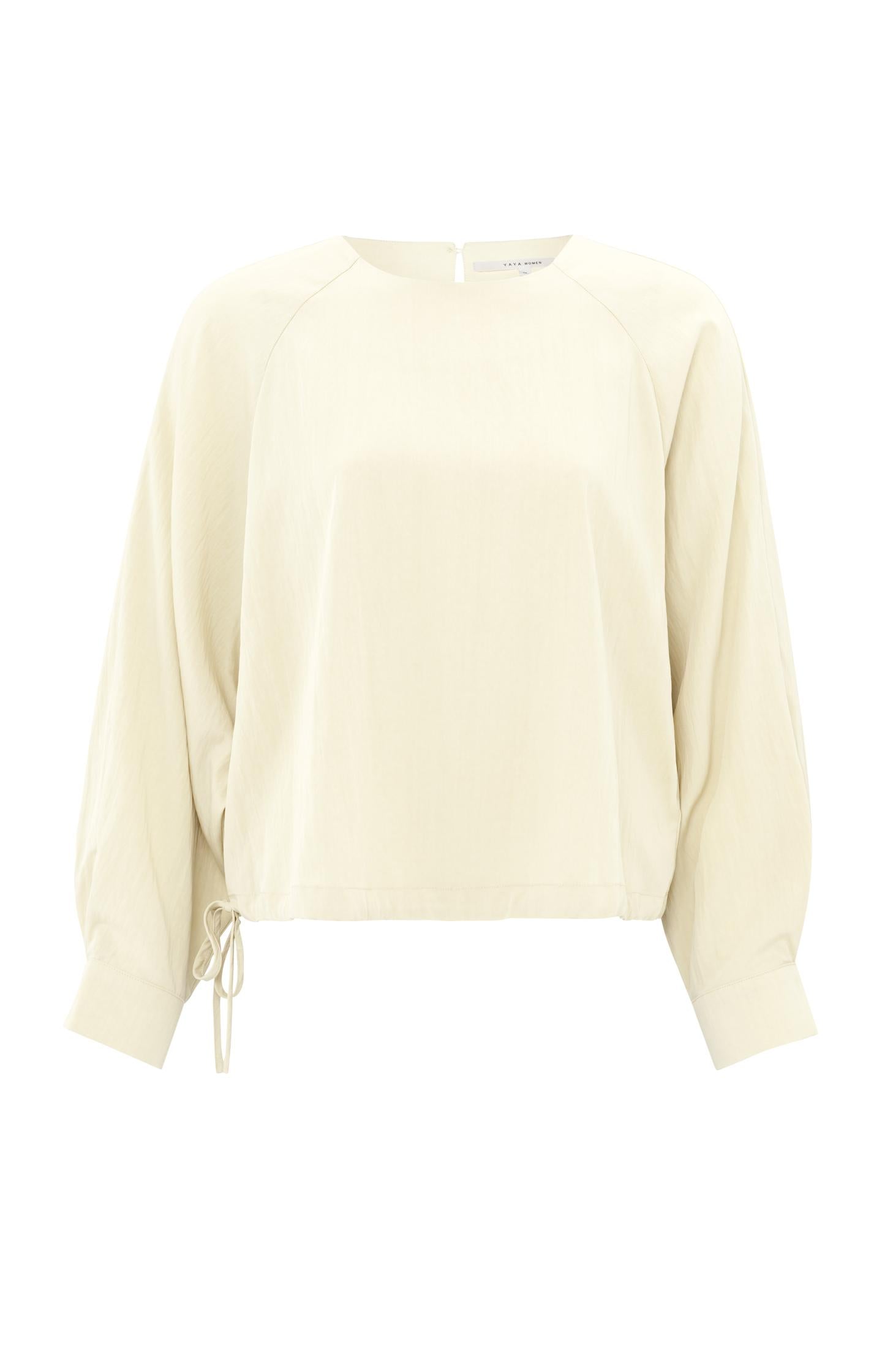 Long-sleeve top with drawcord and loose fit - Type: product