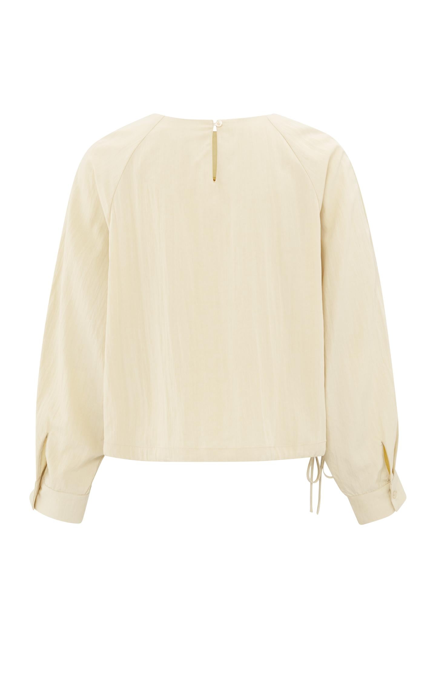 Long-sleeve top with drawcord and loose fit