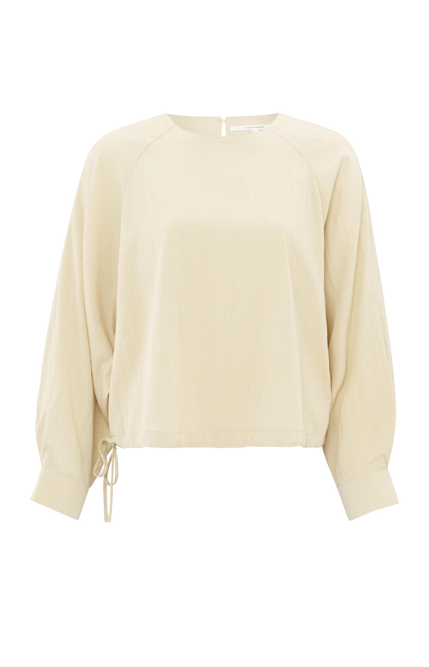 Long-sleeve top with drawcord and loose fit - Type: product