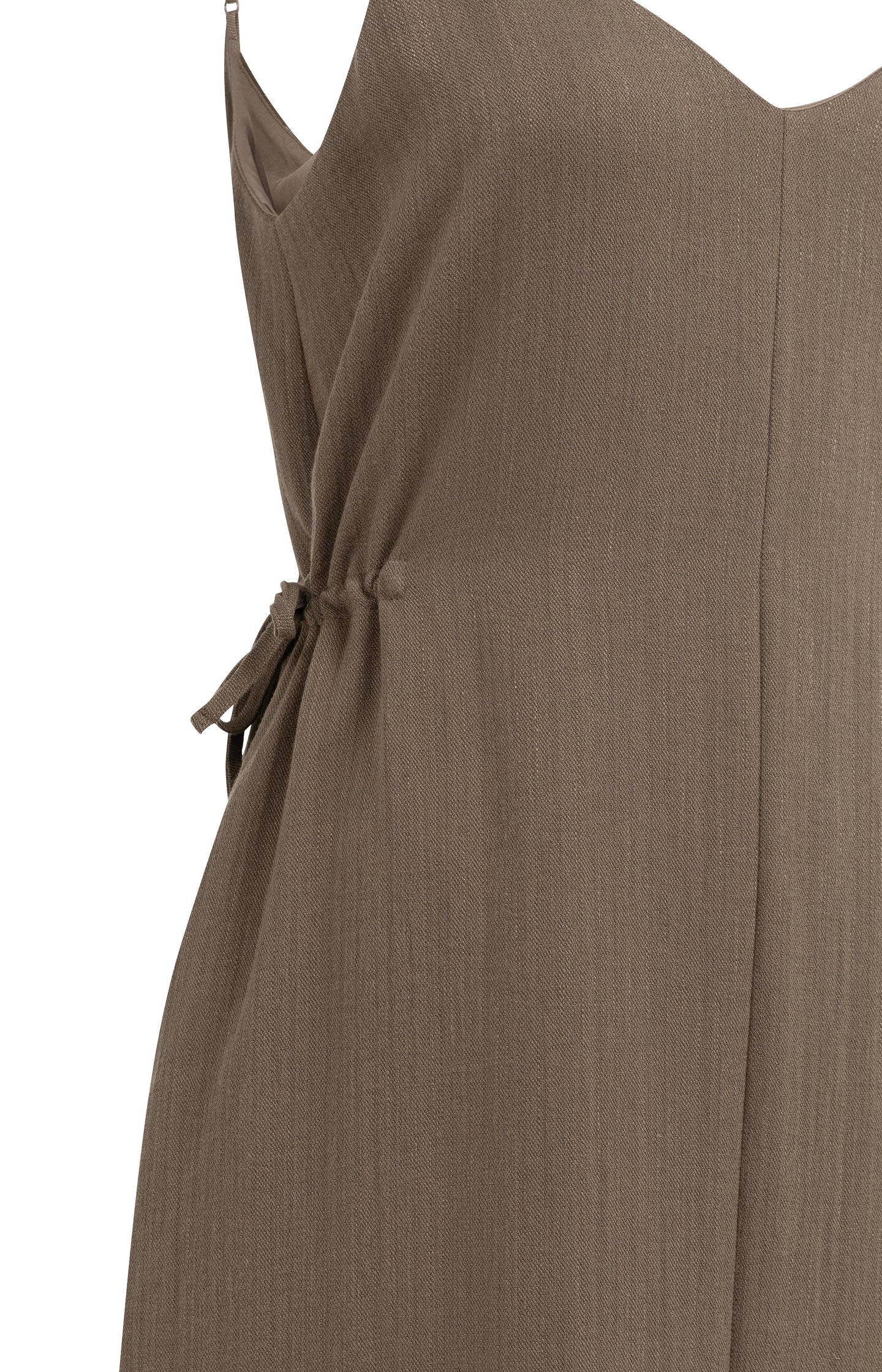 Long strappy dress with drawstrings