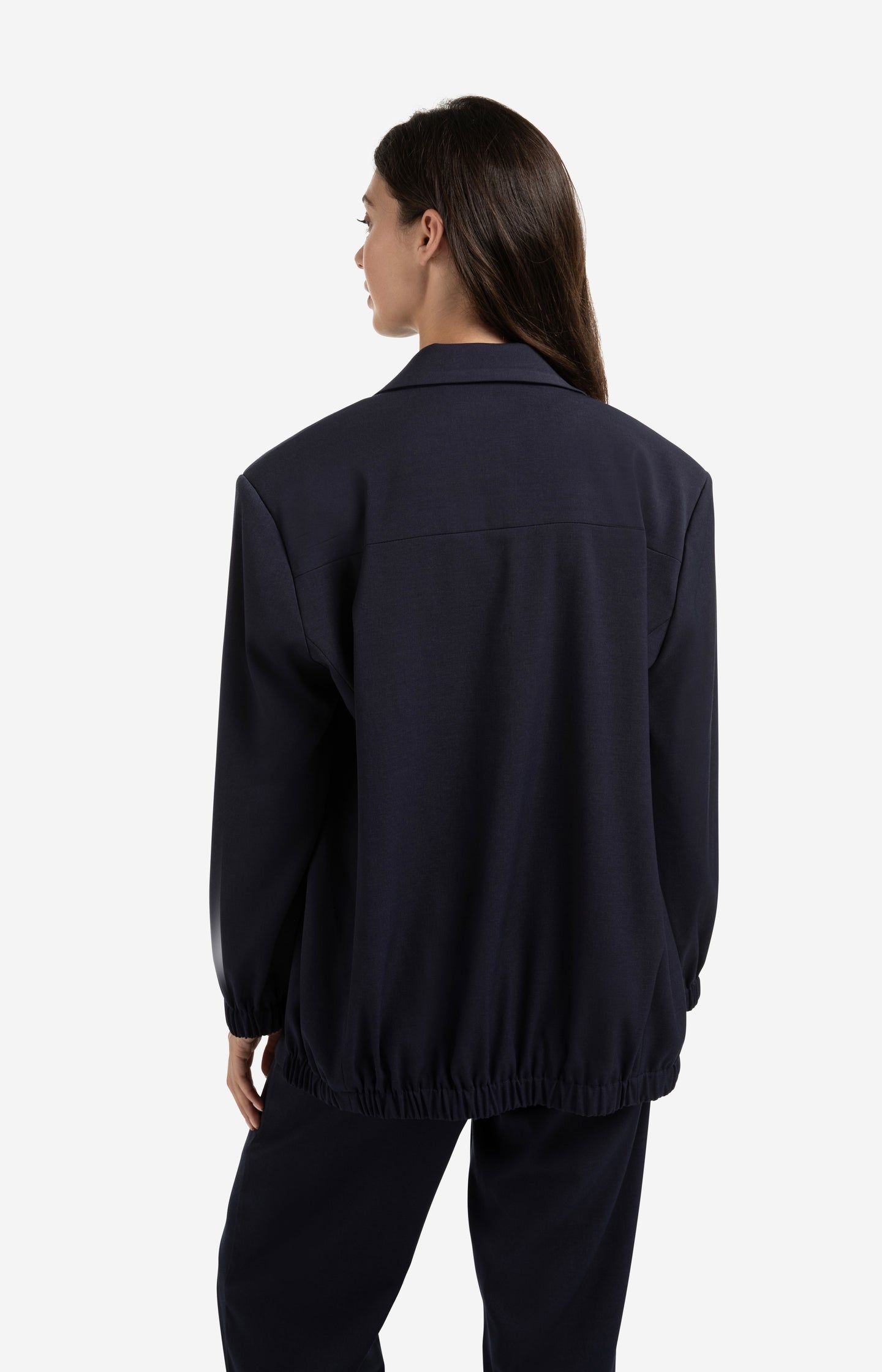 Loose fit blazer with bomber details