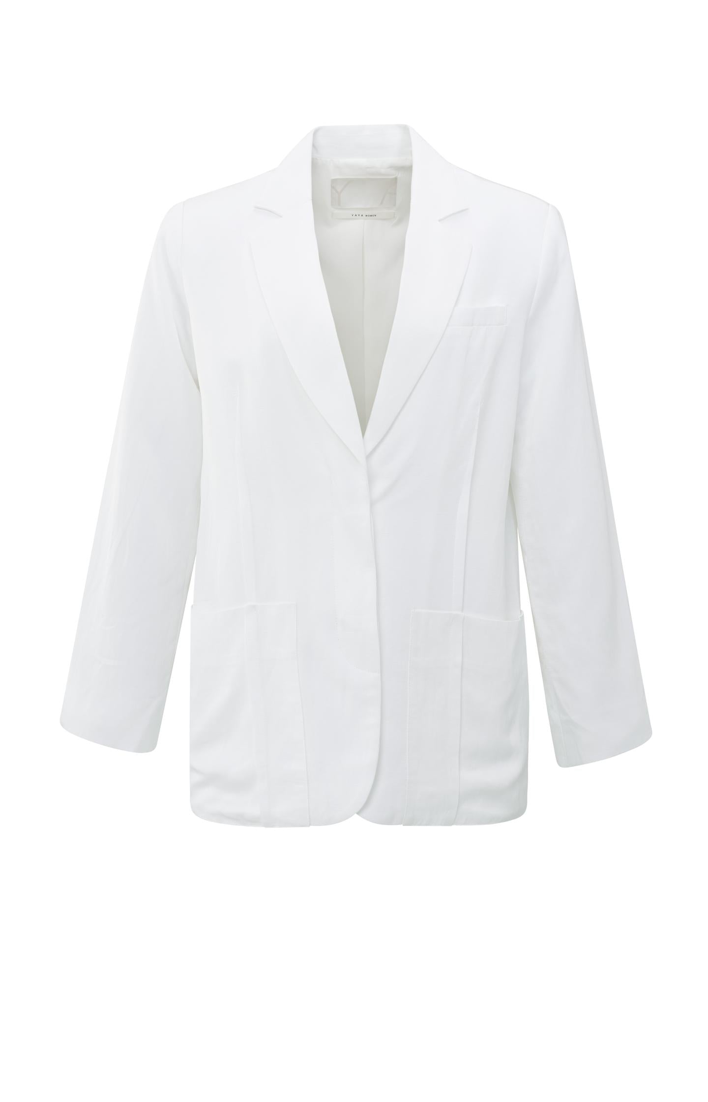 Loose fit blazer with patch pockets and slit details - Type: product