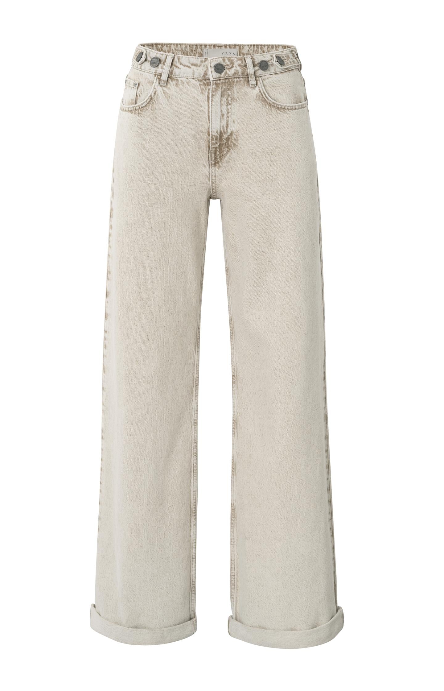 Loose fit jeans with wide legs and turned-up hems (L34) - Type: product