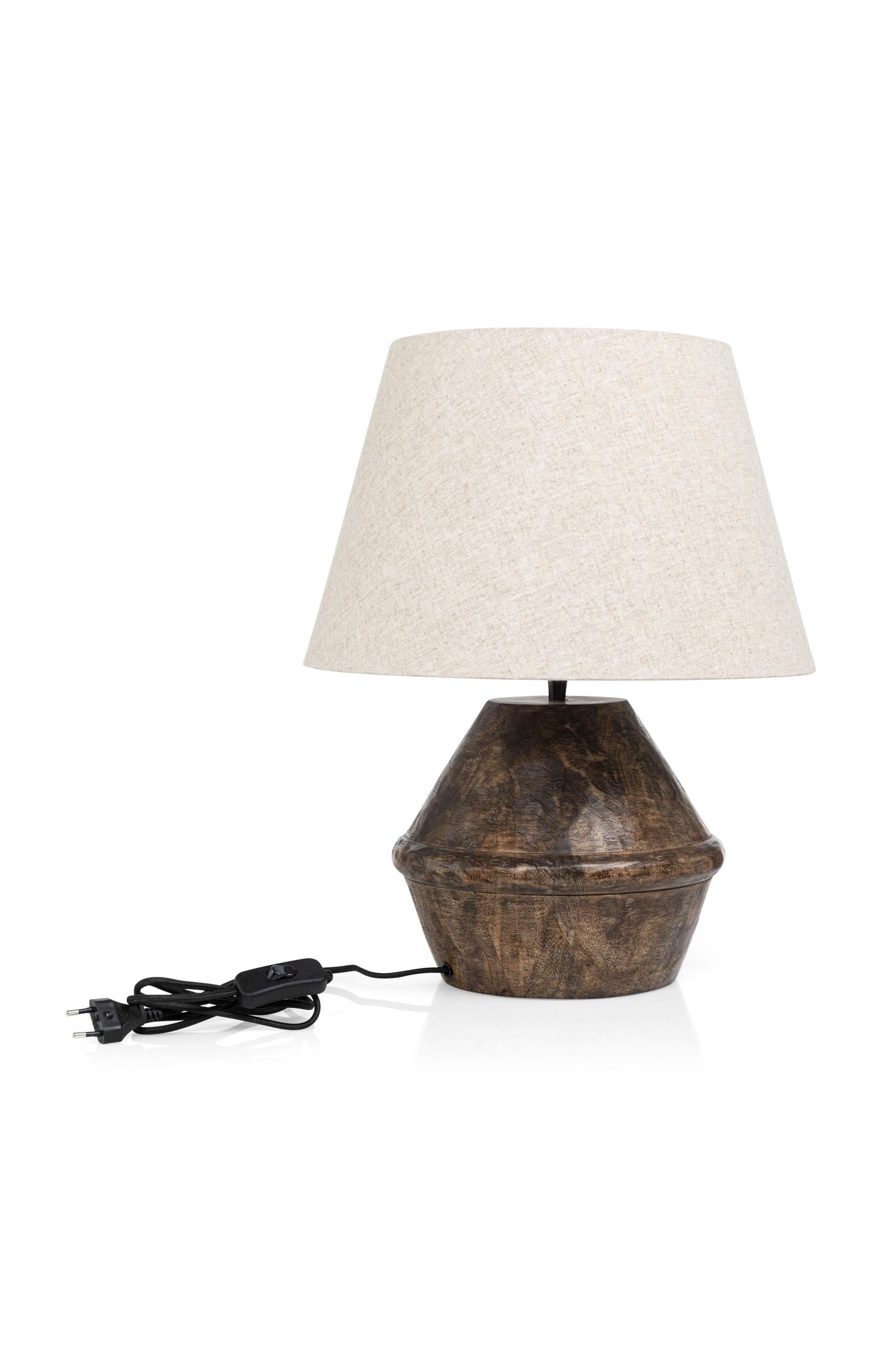 Mango wood table lamp