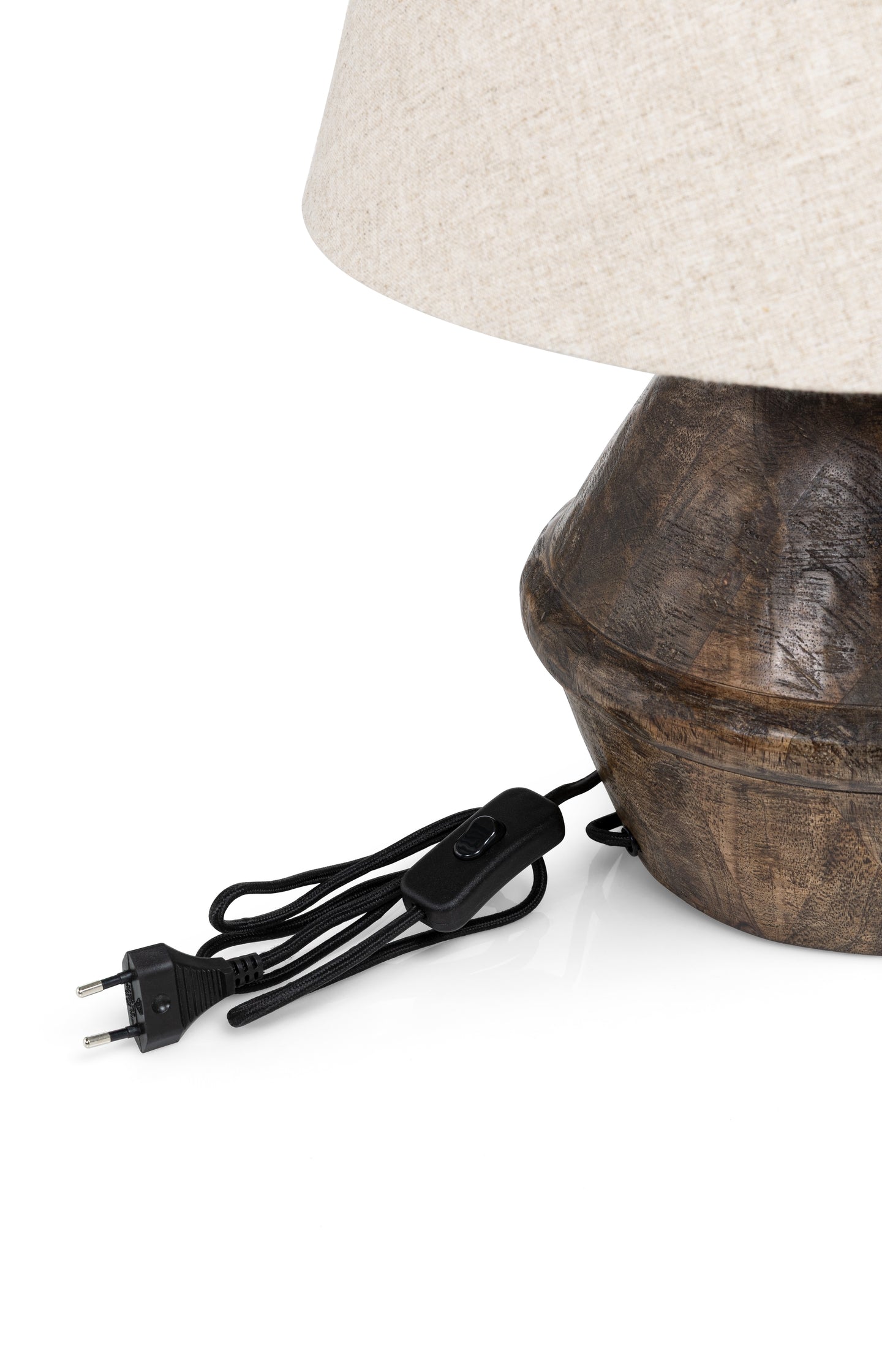 Mango wood table lamp