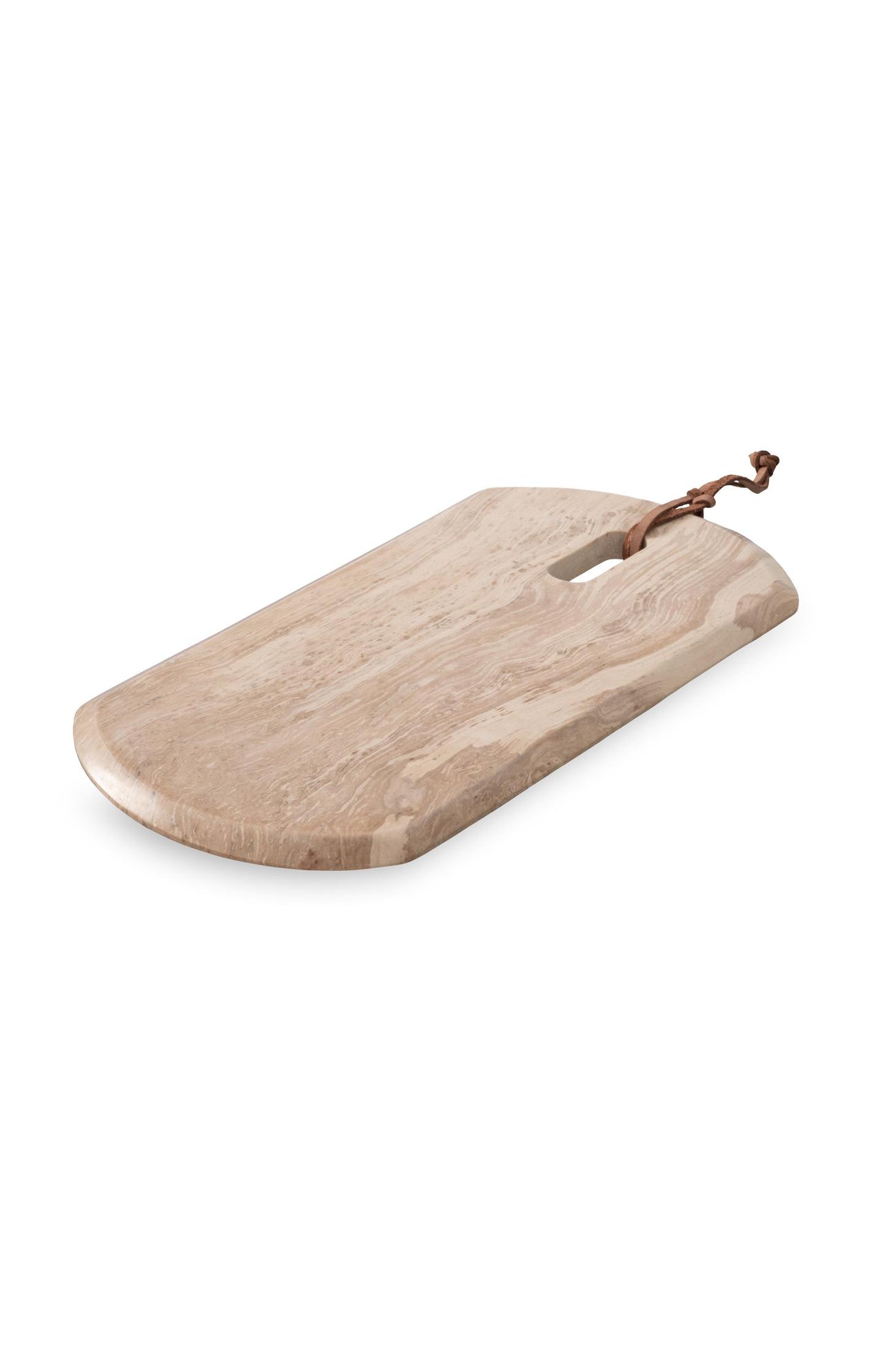 Marble serving platter with leather cord - Type: product