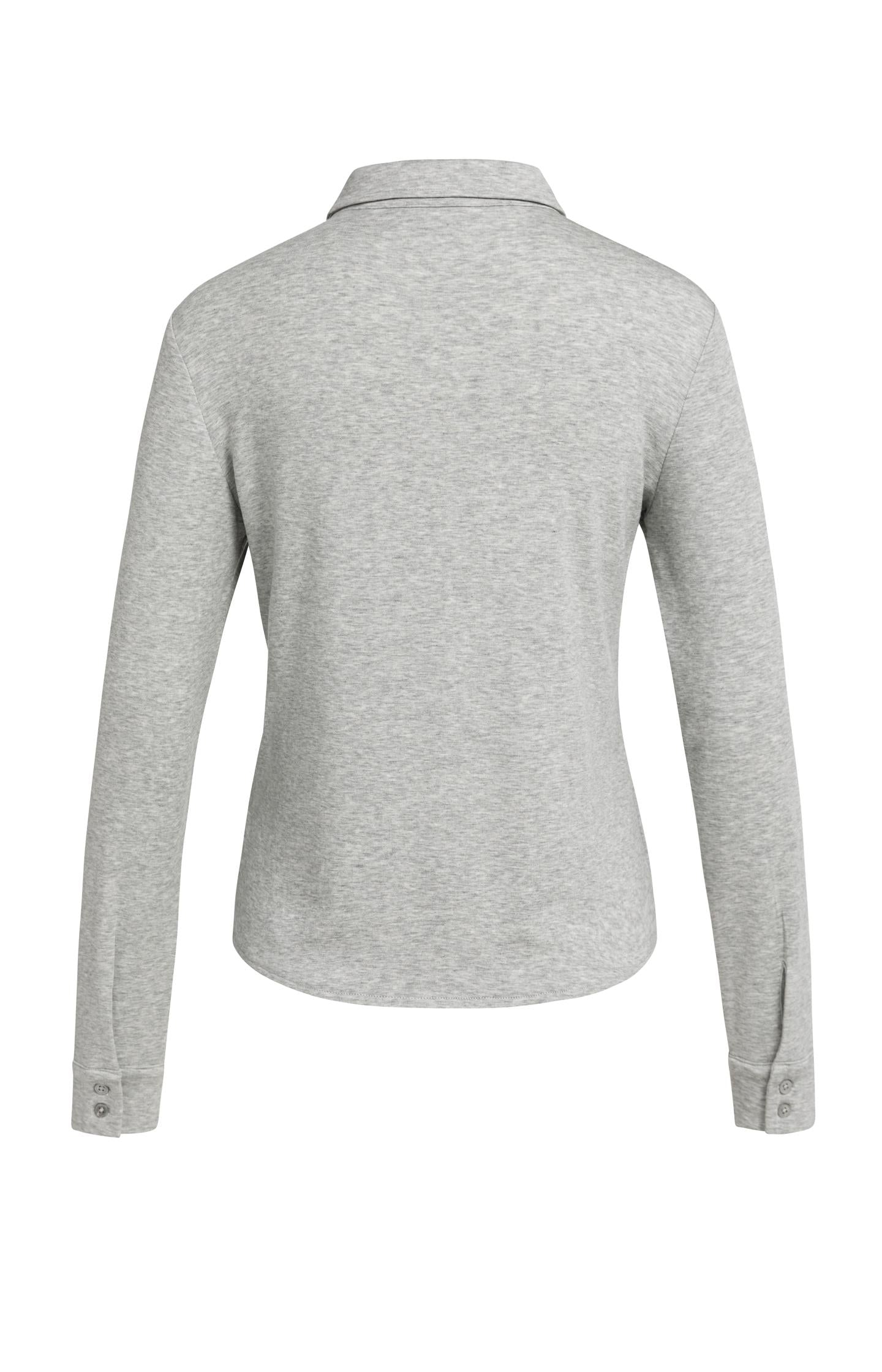 Melange jersey blouse with collar - Type: product