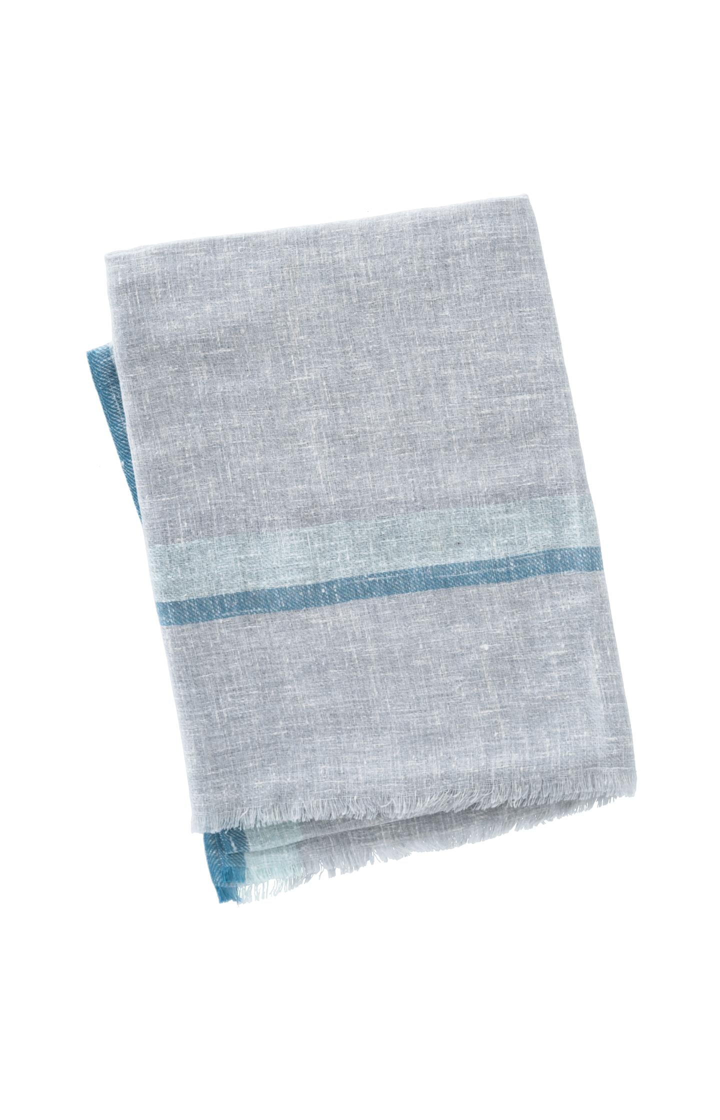 Mélange scarf with colored stripes - Northern Droplet Grey Melange