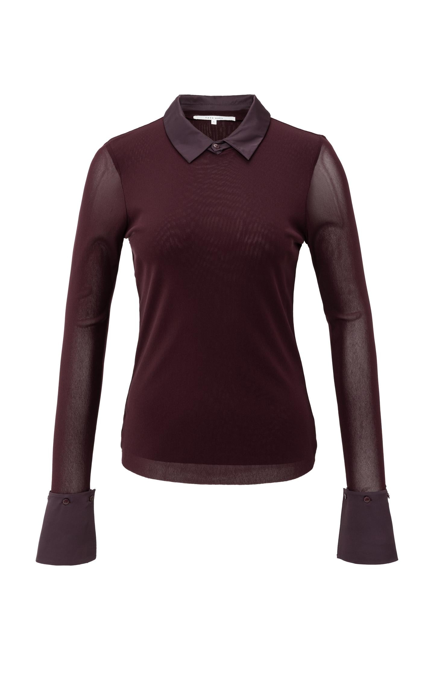 Mesh top with removable cuffs and collar - Type: product