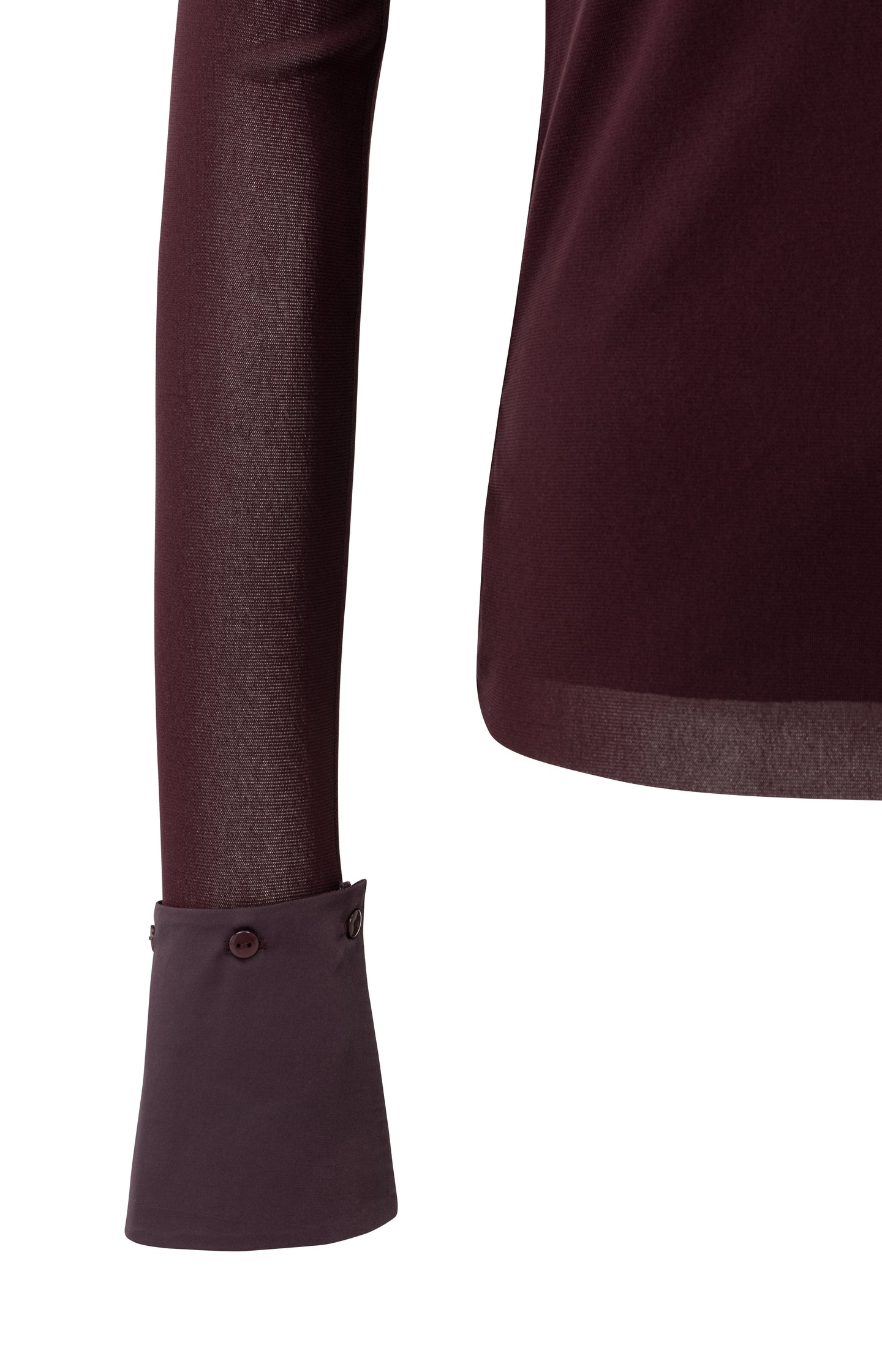 Mesh top with removable cuffs and collar