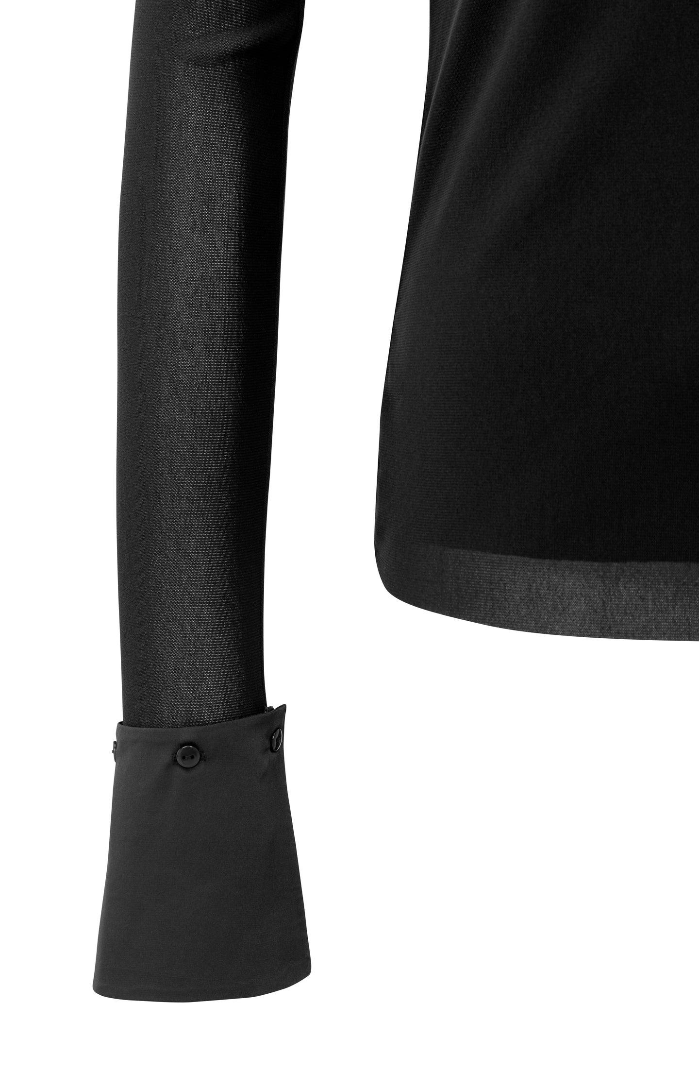 Mesh top with removable cuffs and collar