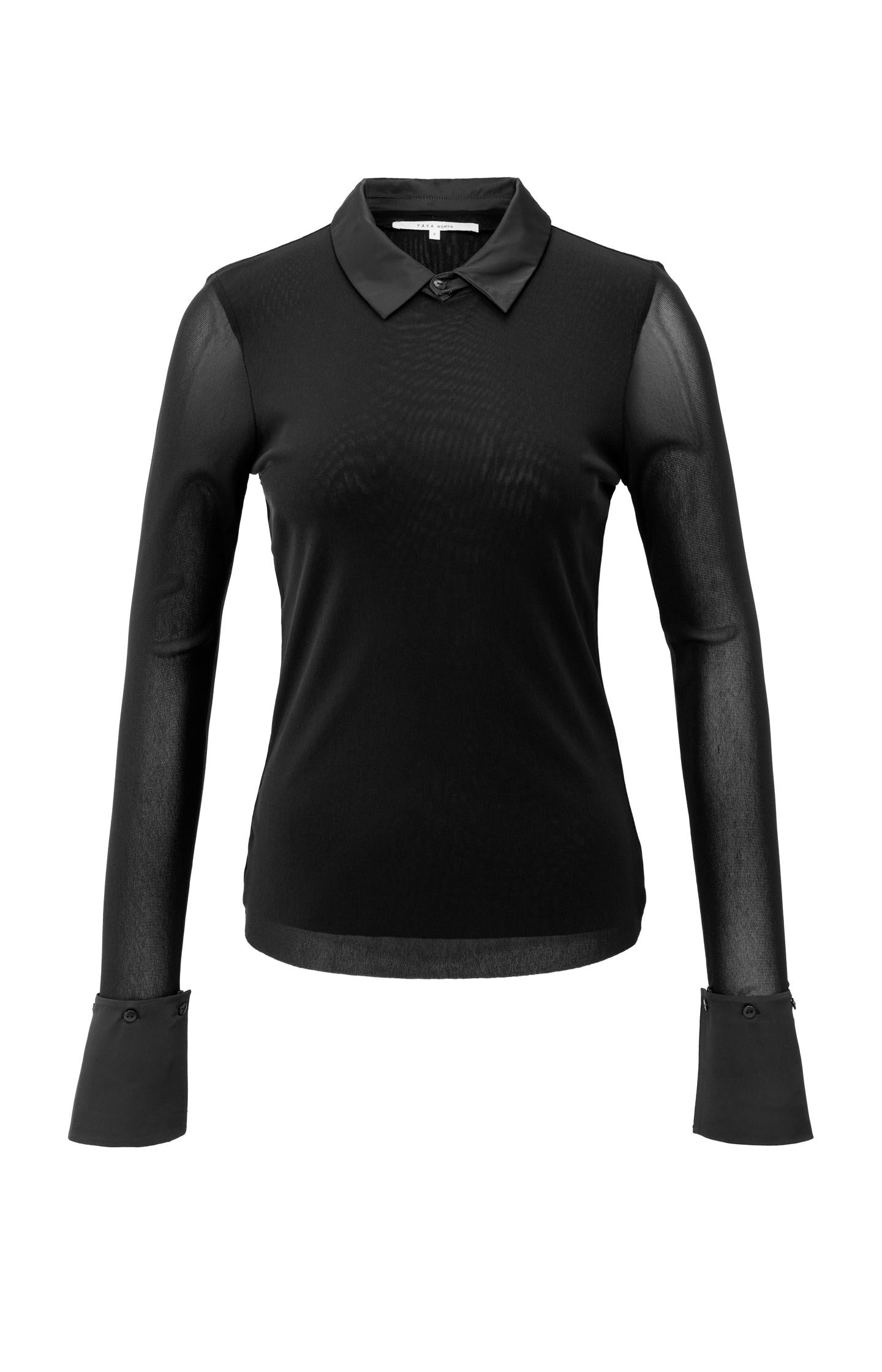 Mesh top with removable cuffs and collar - Type: product