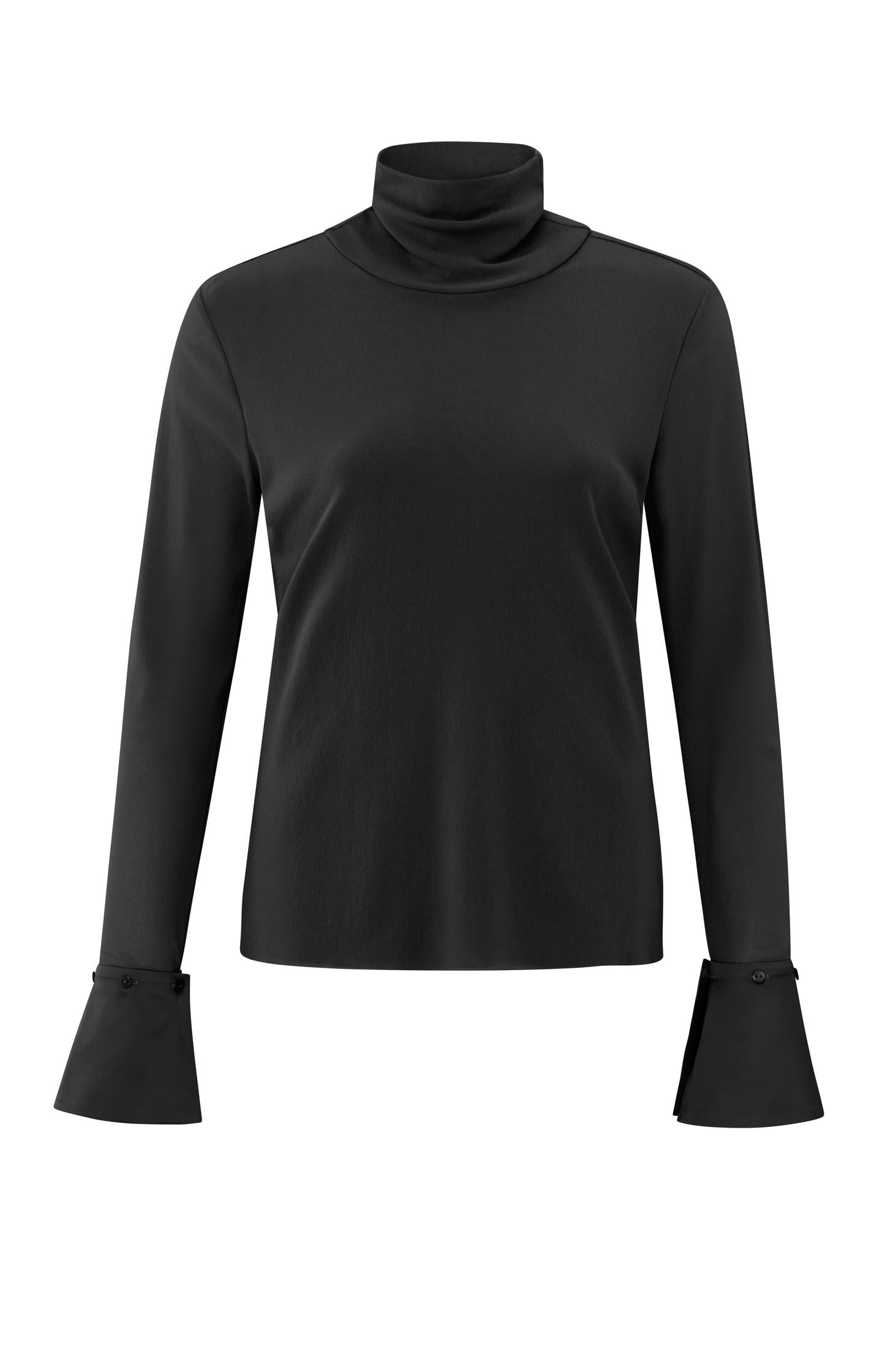 Mesh top with turtleneck and removable cuffs - Type: product