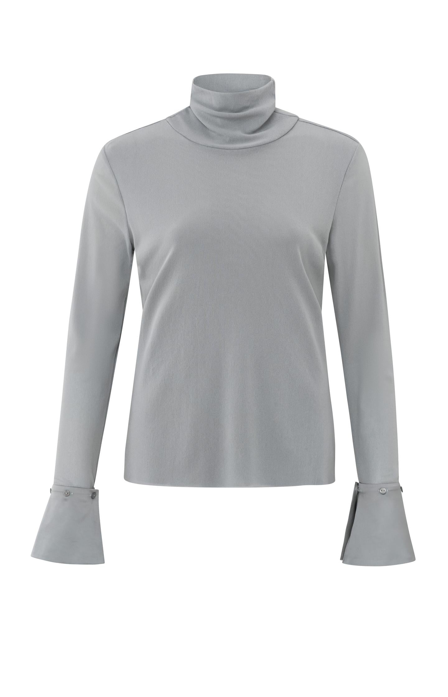 Mesh top with turtleneck and removable cuffs - Type: product