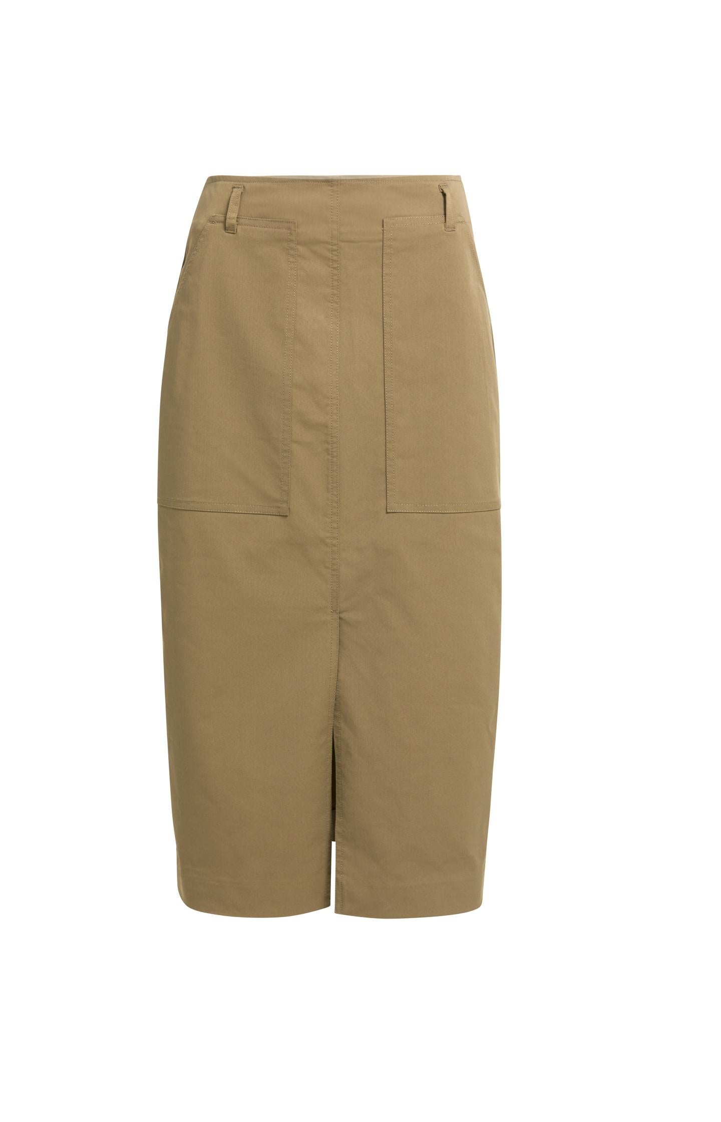 Midi skirt with cargo pockets