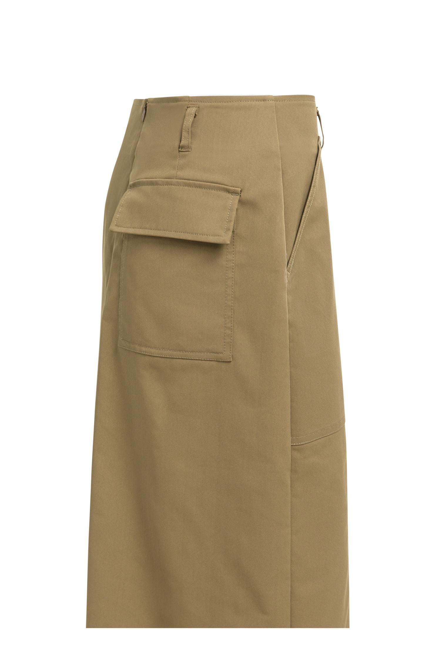 Midi skirt with cargo pockets
