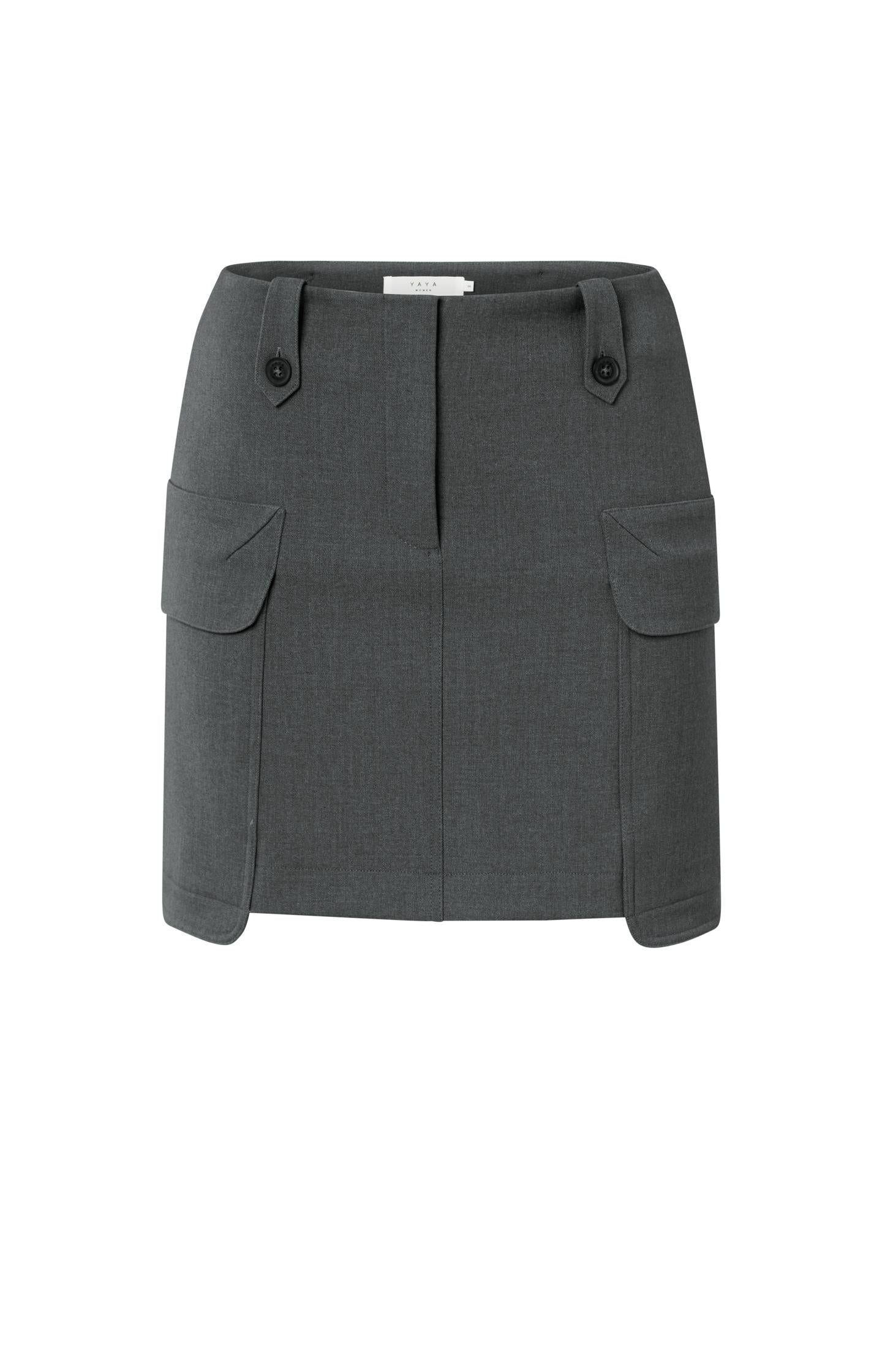 Mini cargo skirt with pocket and button details - Type: product