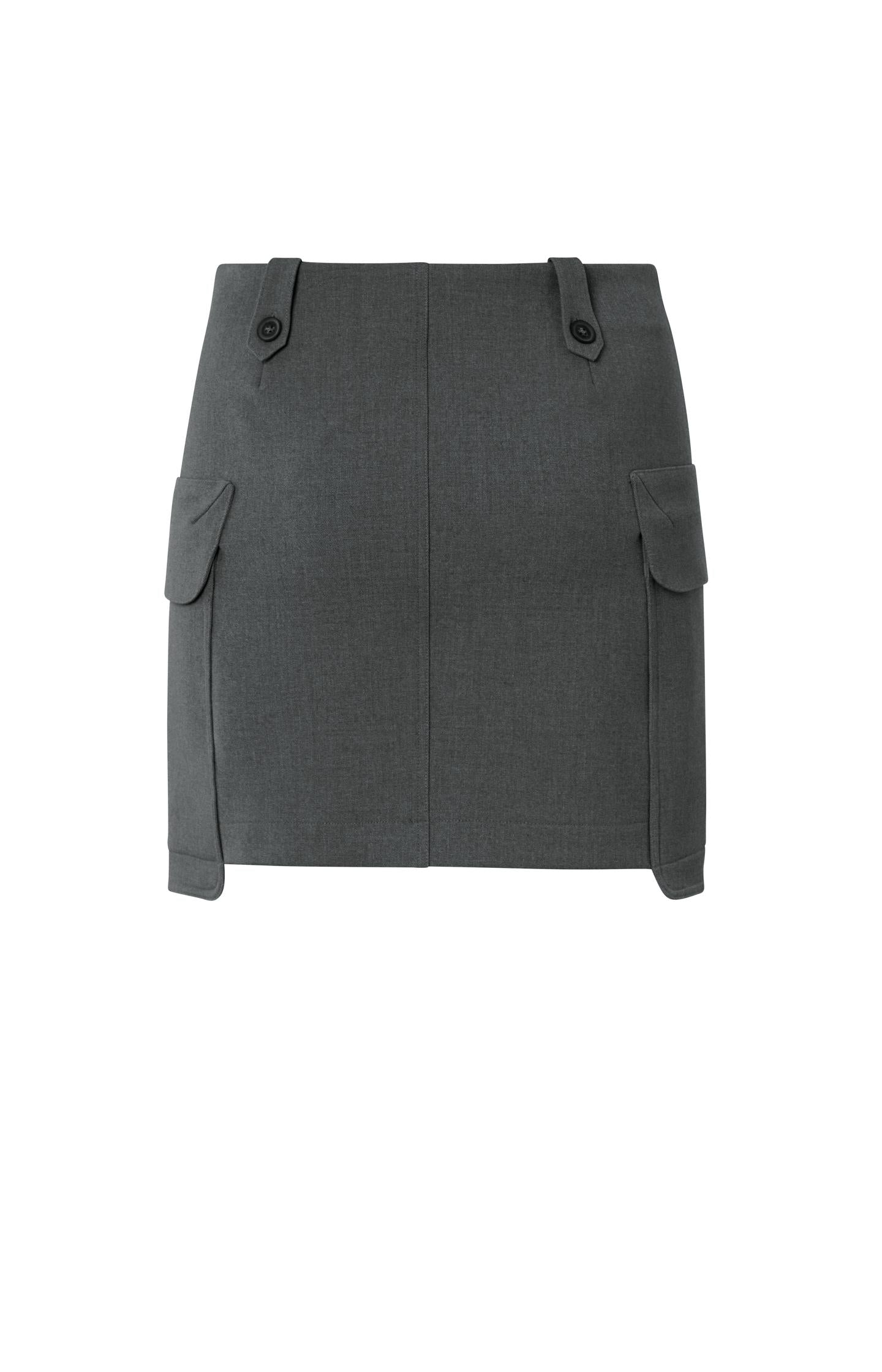 Mini cargo skirt with pocket and button details