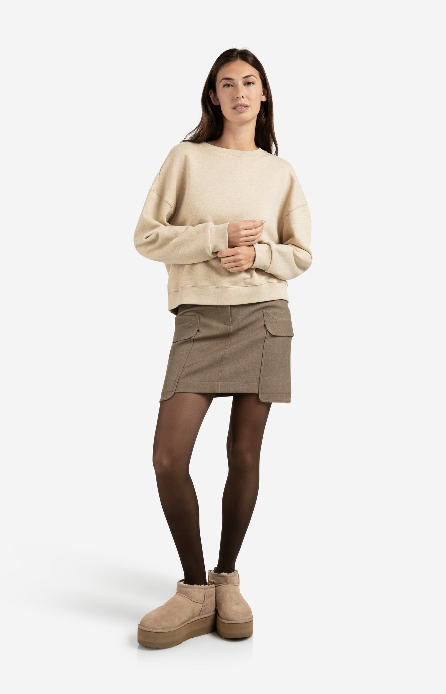 Mini cargo skirt with pocket and button details