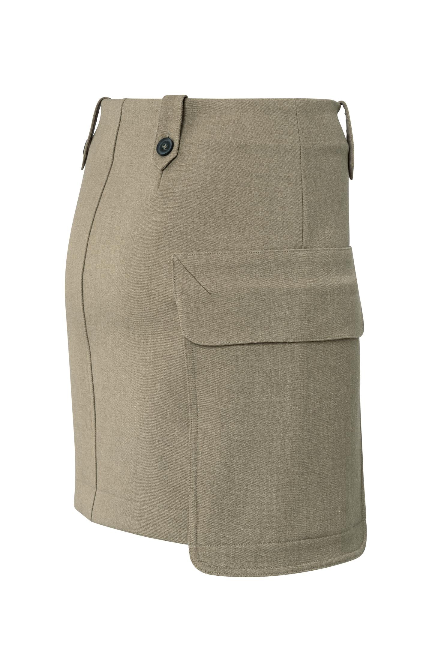 Mini cargo skirt with pocket and button details