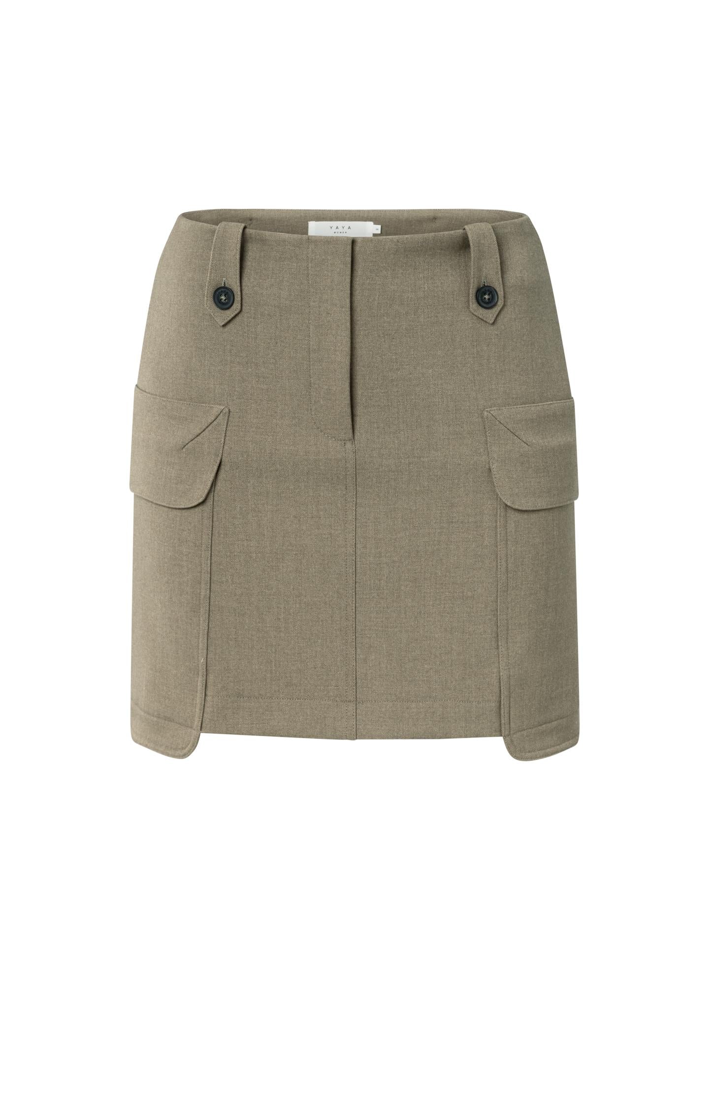 Mini cargo skirt with pocket and button details - Type: product