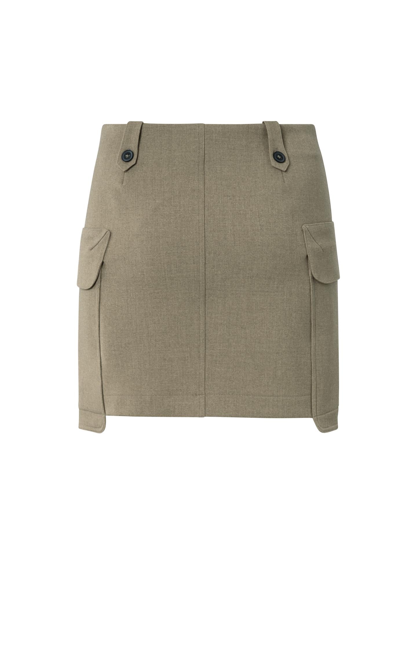 Mini cargo skirt with pocket and button details