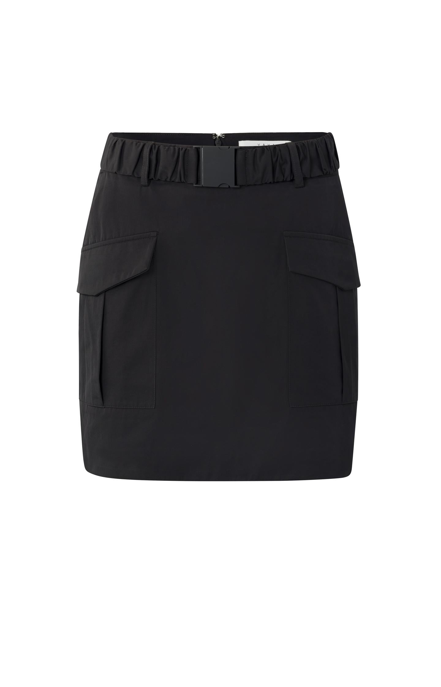 Mini skirt with cargo belt, cargo pockets and a zip - Type: product