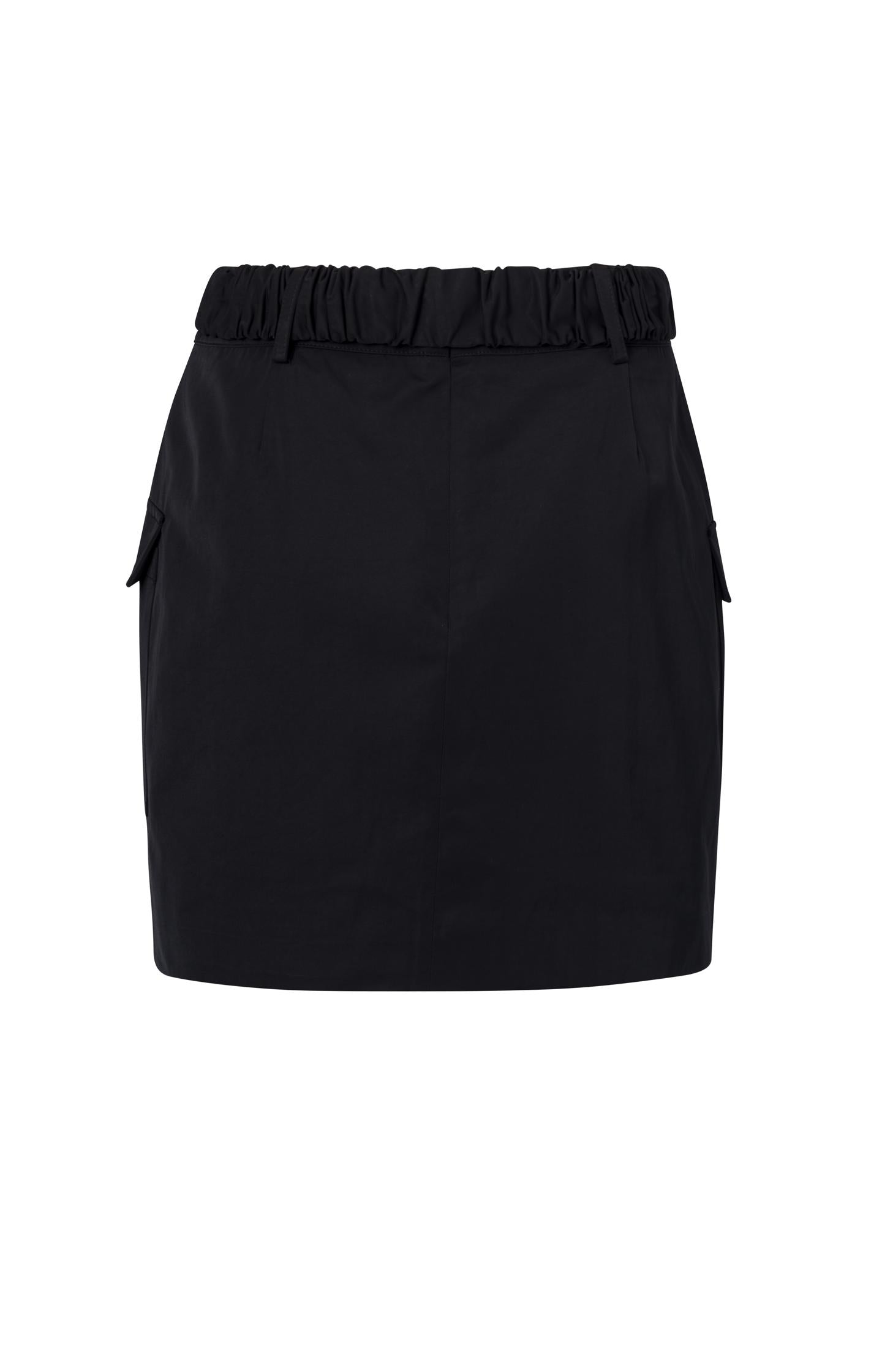 Mini skirt with cargo belt, cargo pockets and a zip