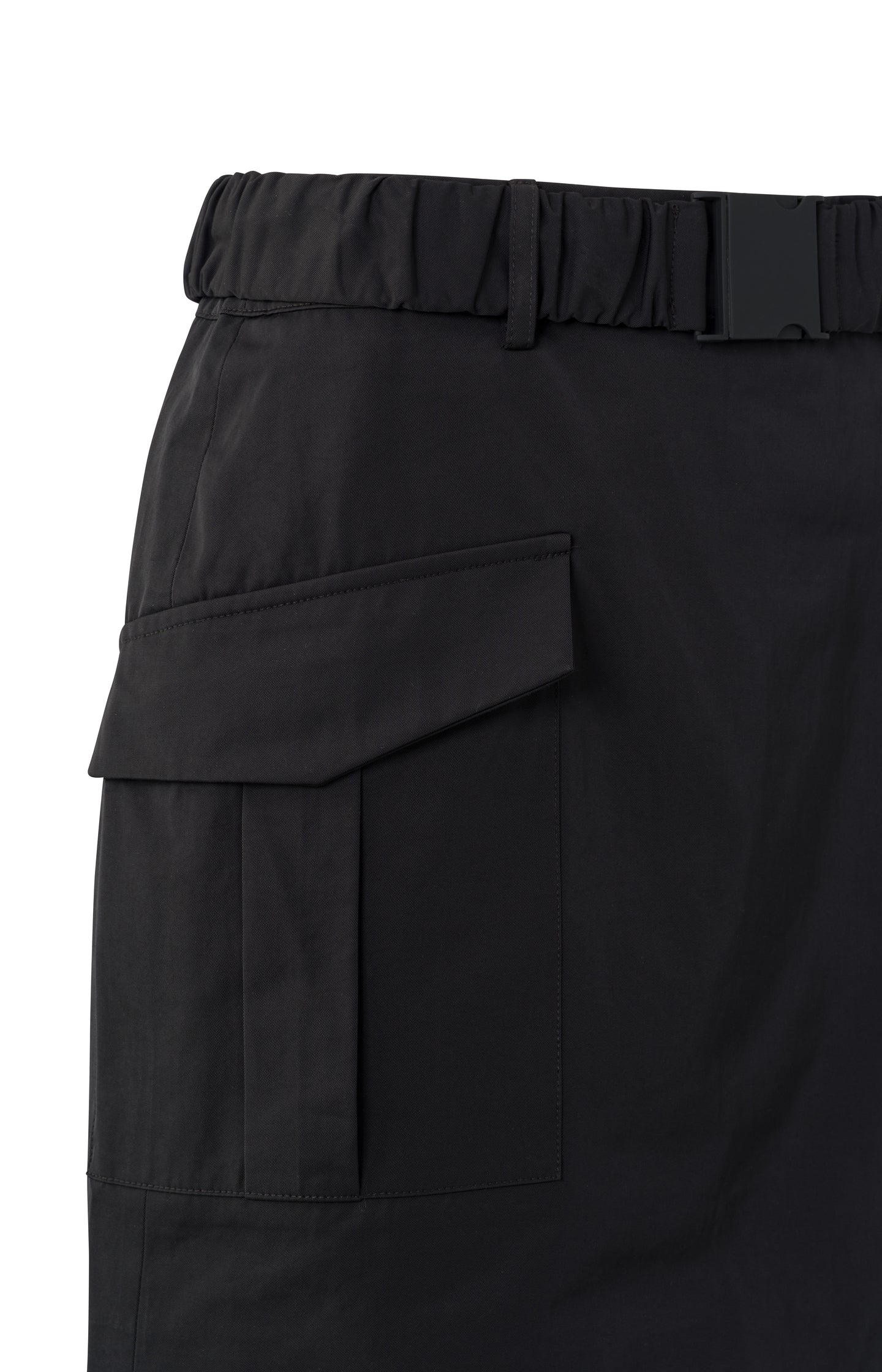 Mini skirt with cargo belt, cargo pockets and a zip