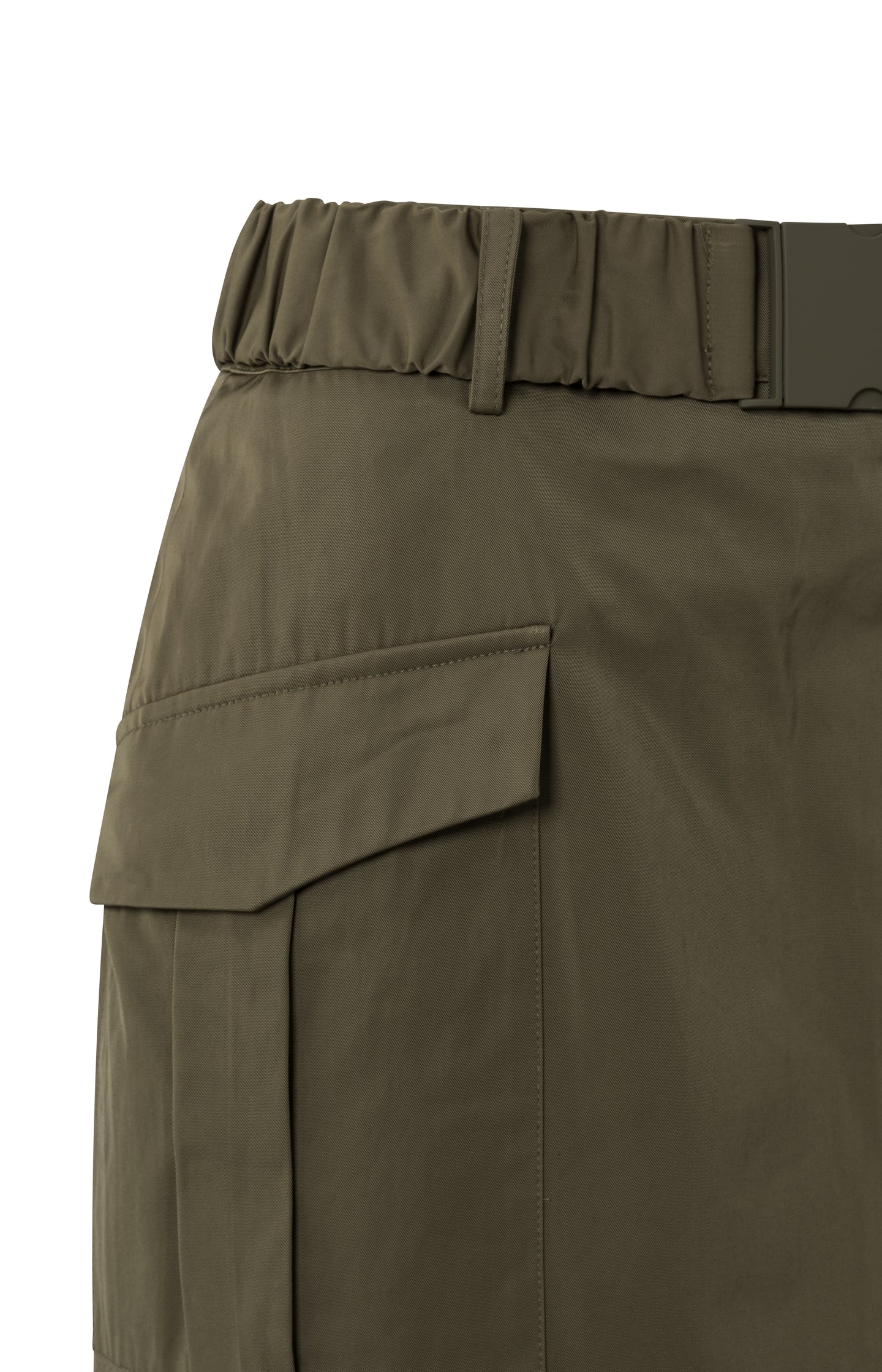 Mini skirt with cargo belt, cargo pockets and a zip