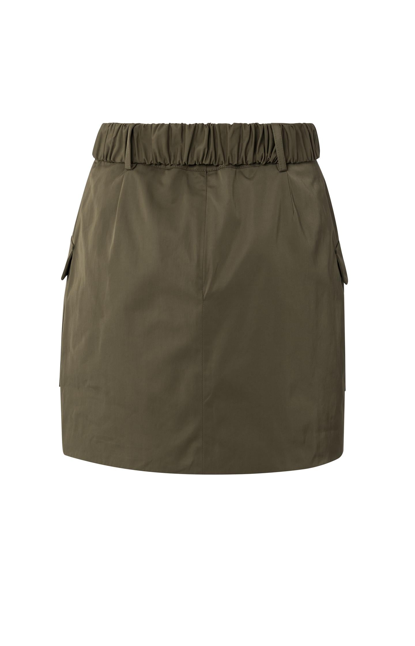 Mini skirt with cargo belt, cargo pockets and a zip