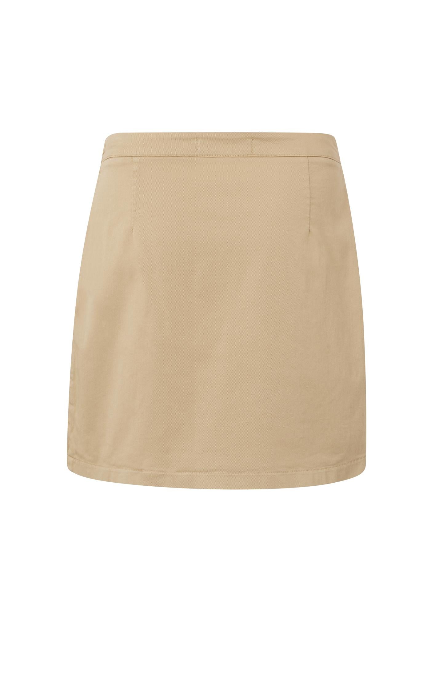 Mini wrap skirt with pockets and detailed waist