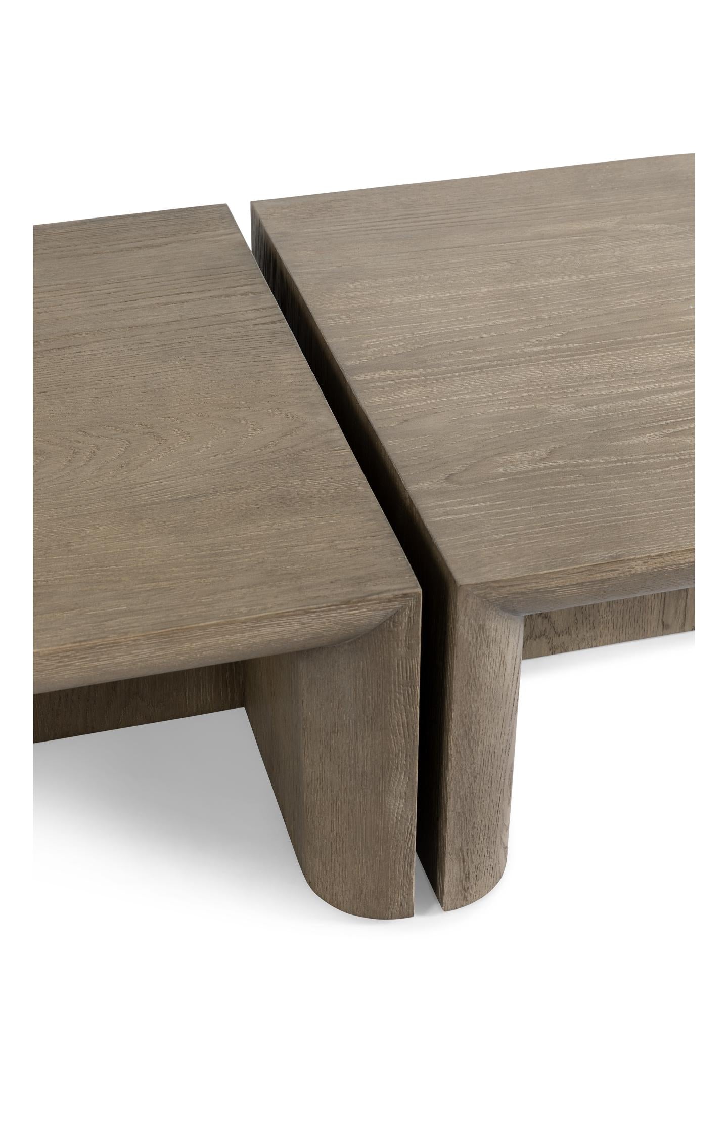 Oak veneer coffee table