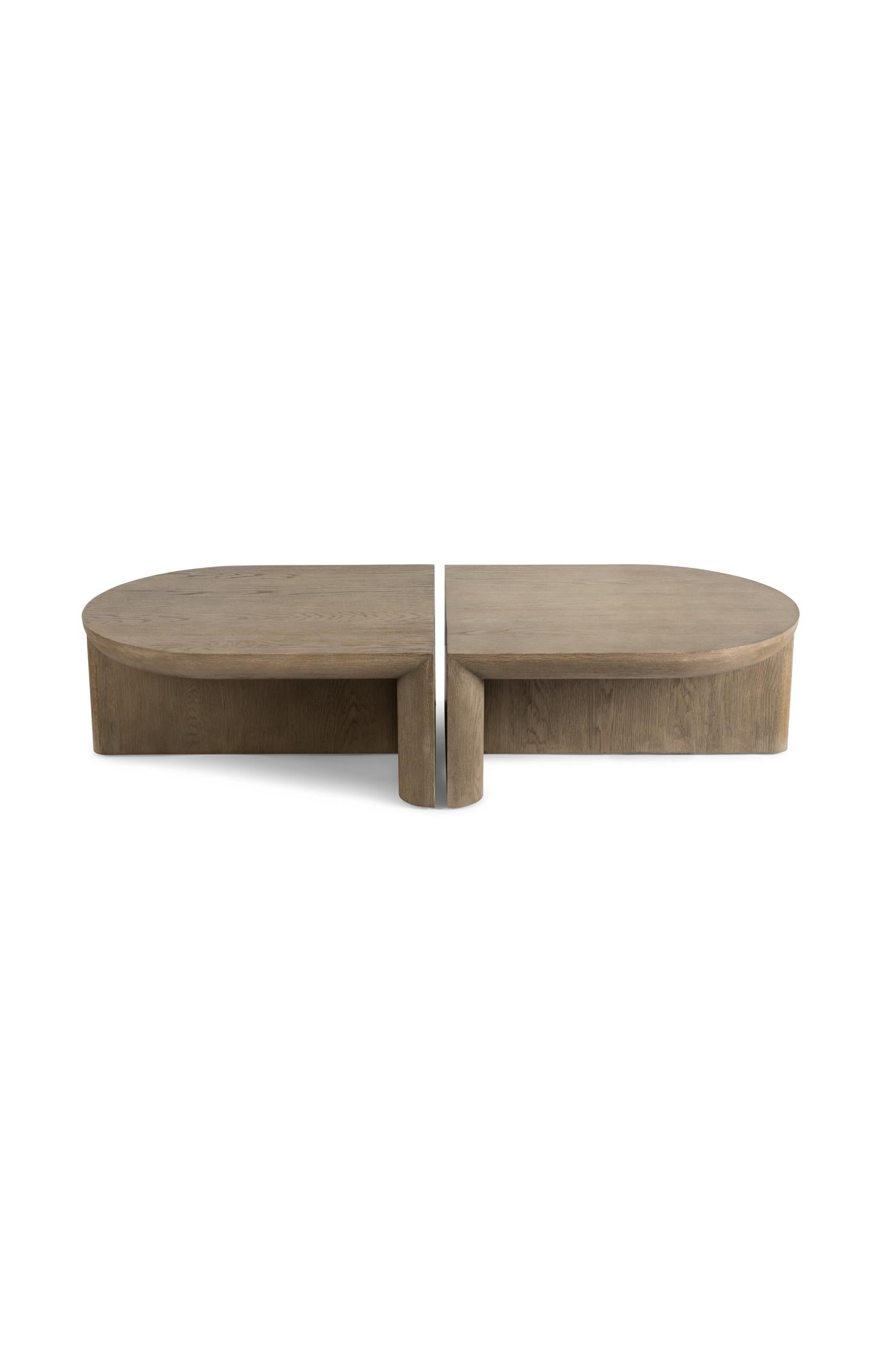 Oak veneer coffee table