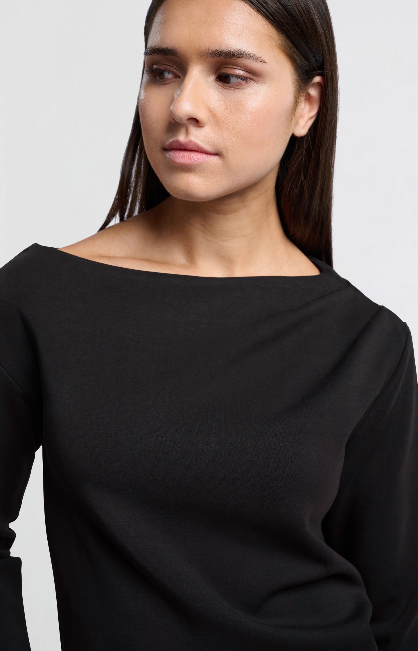 Off-shoulder top with long sleeves