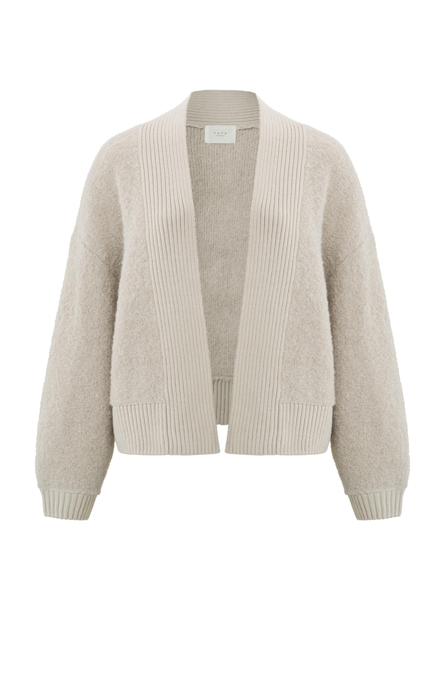 Open cardigan with long sleeves and dropped shoulders - Type: product