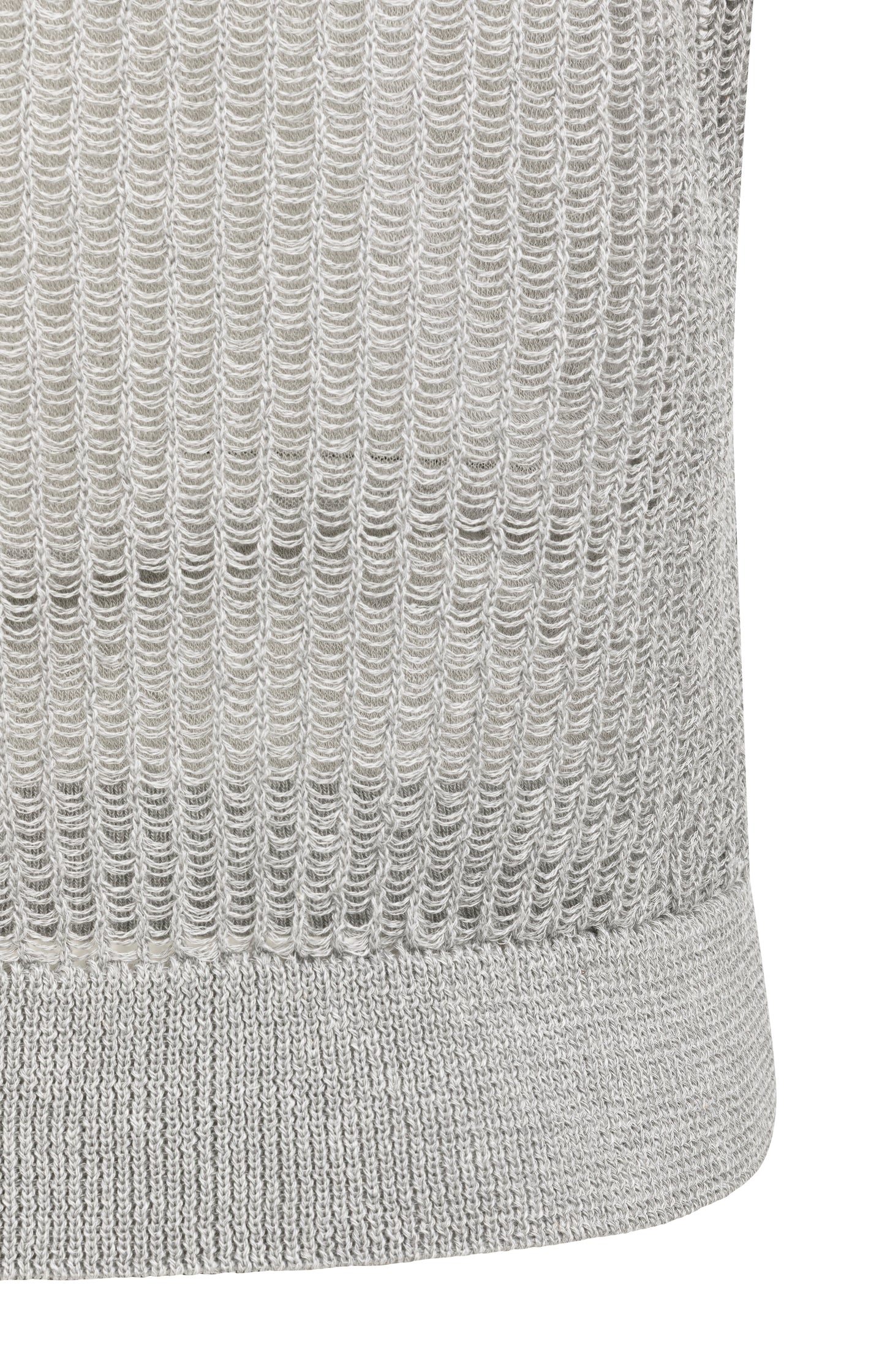 Open-knit top with matching underlayer