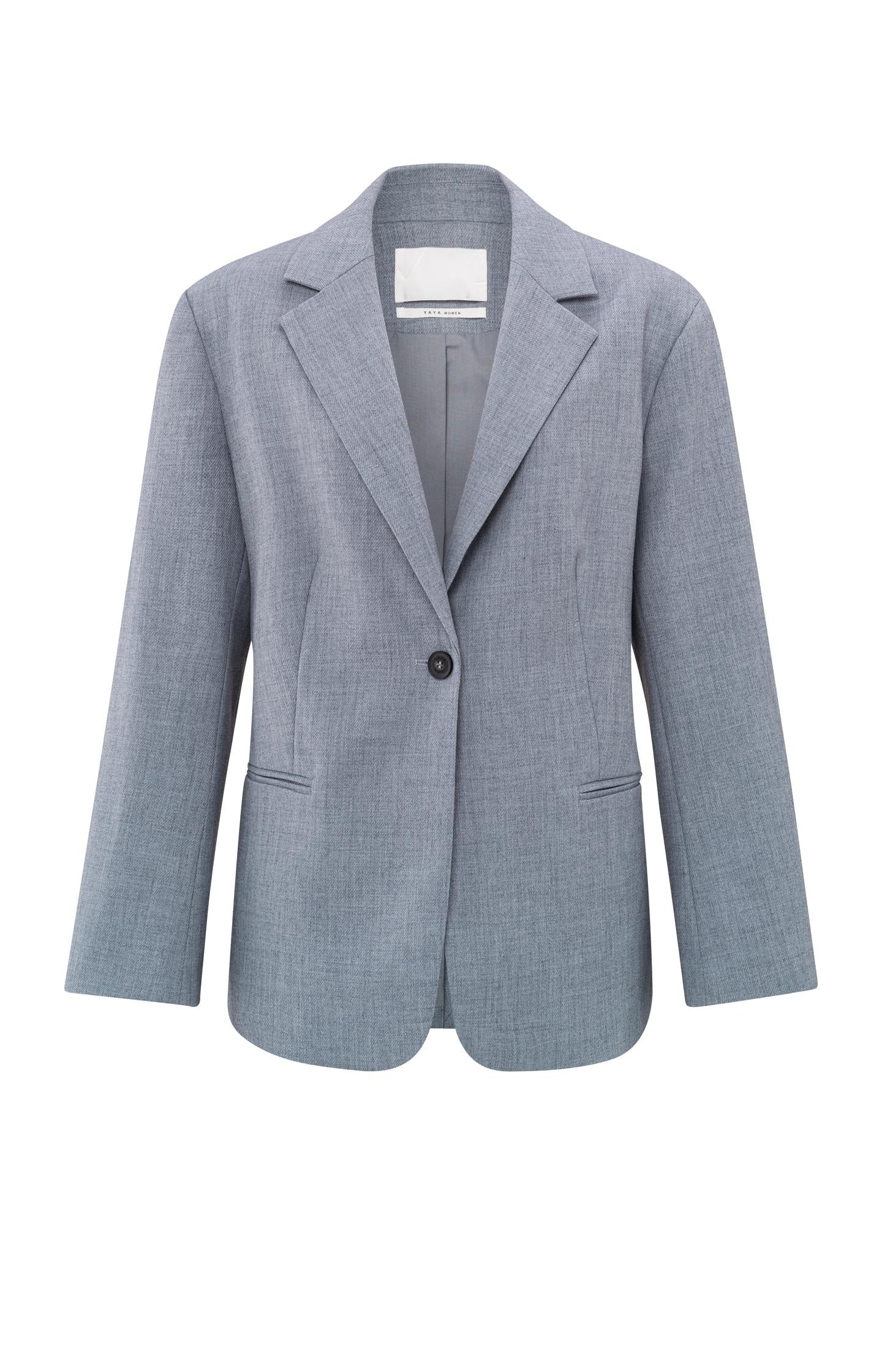 Oversized blazer with belt and classic lapels - Type: product