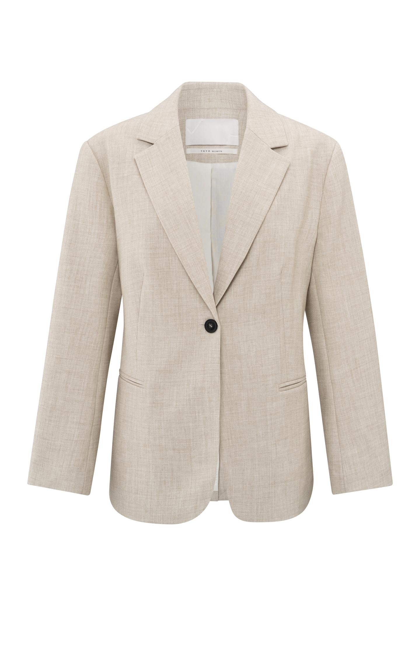 Oversized blazer with belt and classic lapels - Type: product