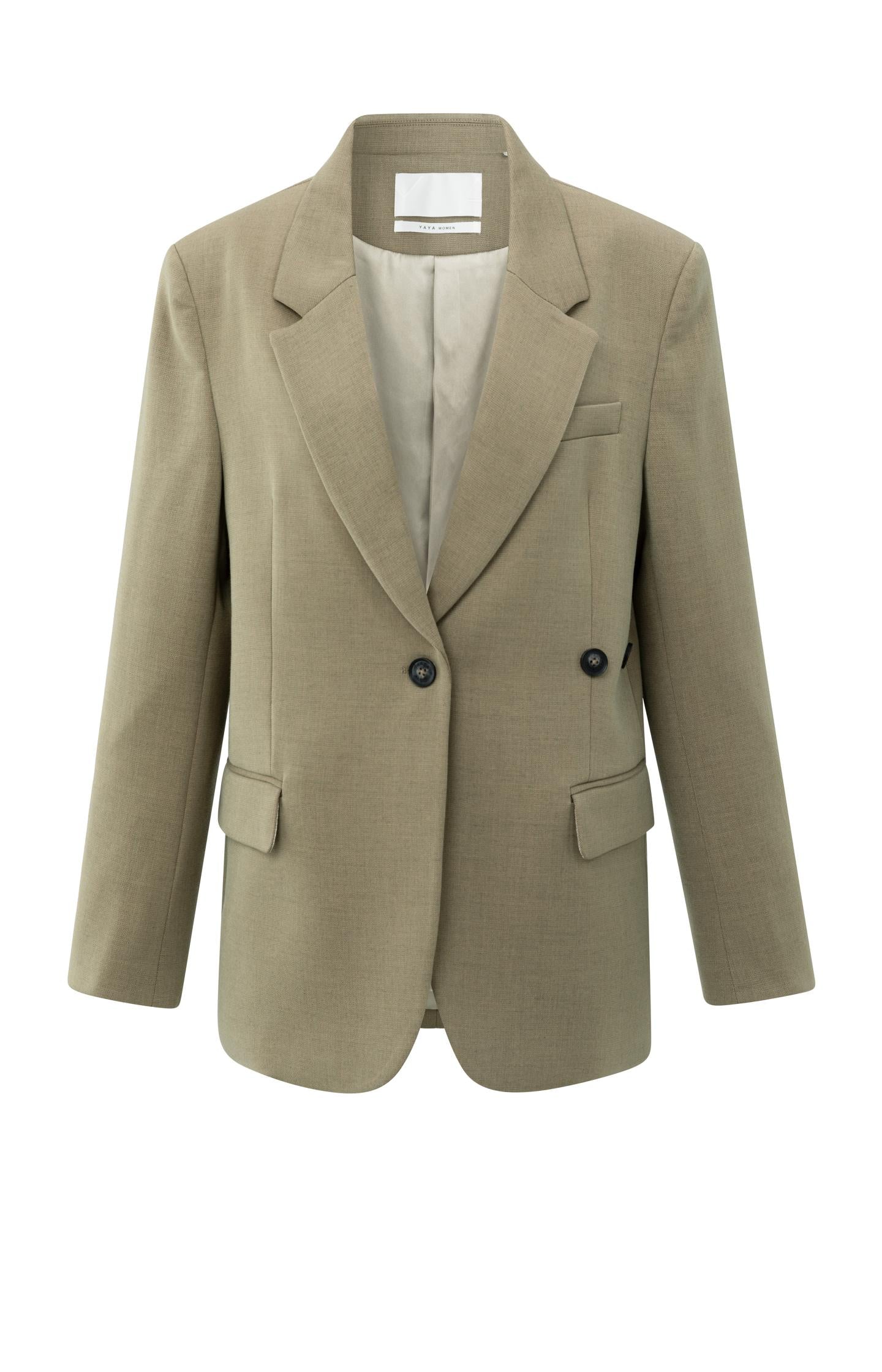 Oversized blazer with sleeve tape detail - Type: product