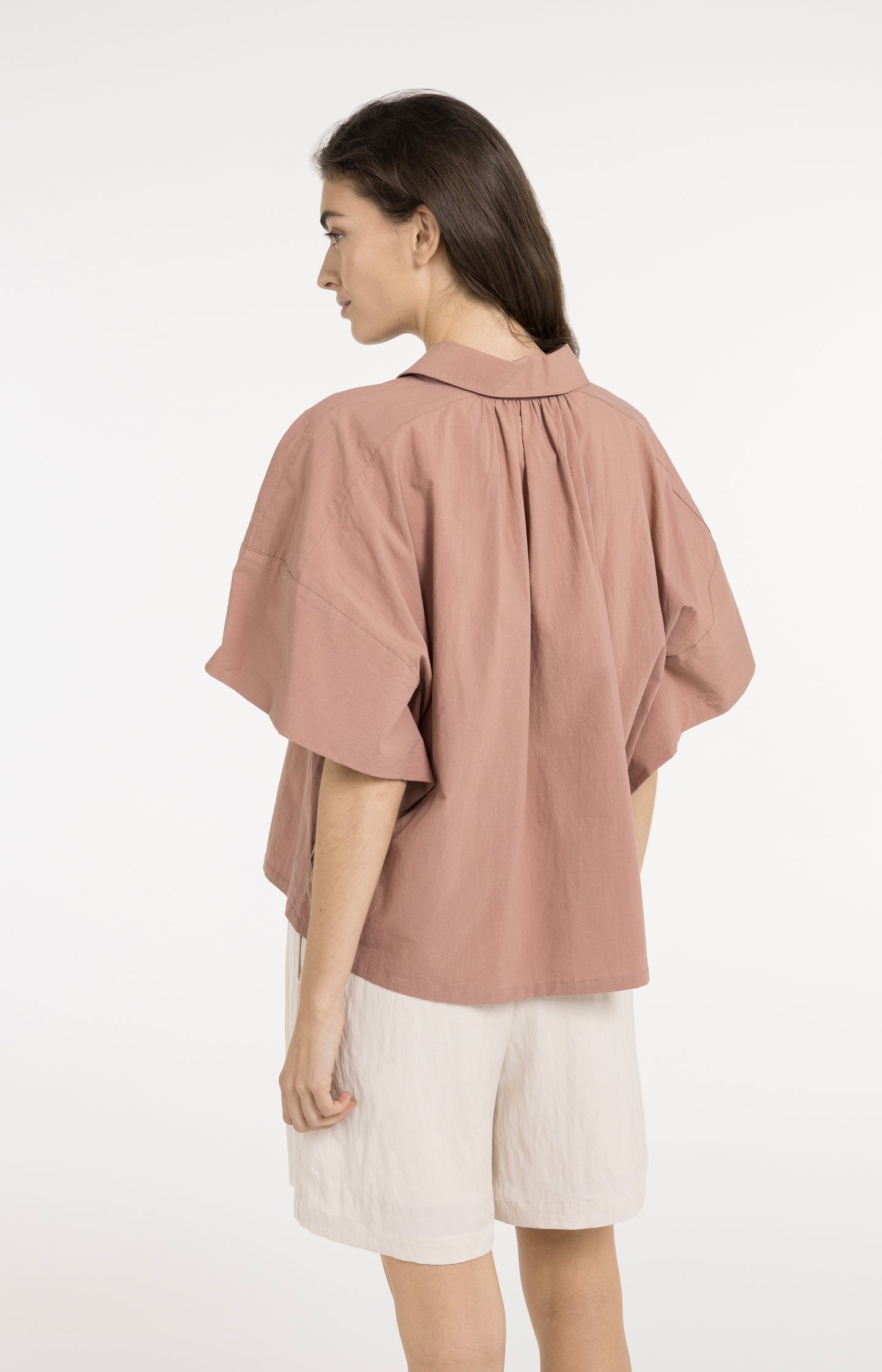 Oversized blouse with sleeve detail