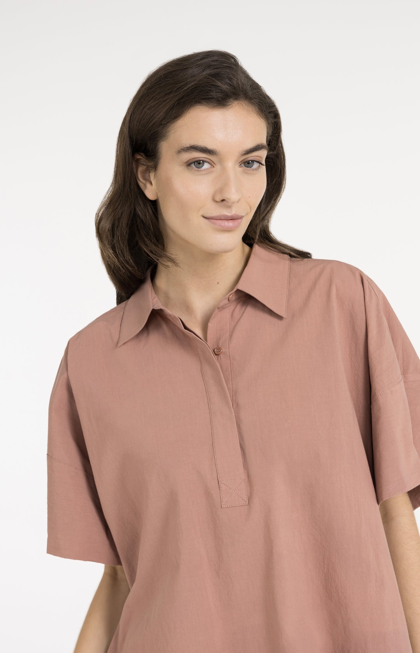 Oversized blouse with sleeve detail